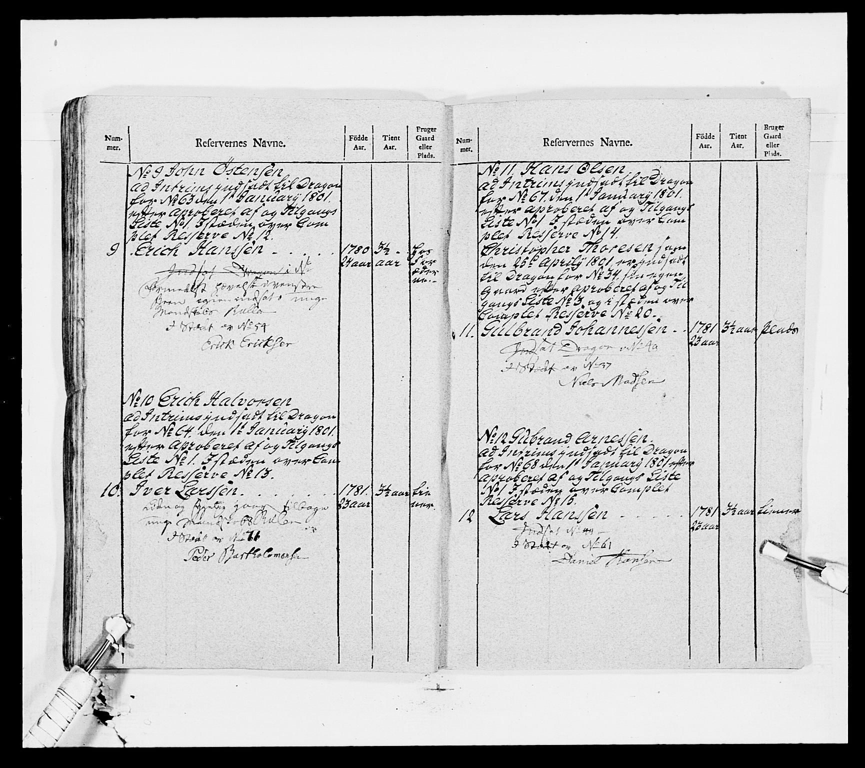 Generalitets- og kommissariatskollegiet, Det kongelige norske kommissariatskollegium, AV/RA-EA-5420/E/Eh/L0007: Akershusiske dragonregiment, 1800-1804, p. 559