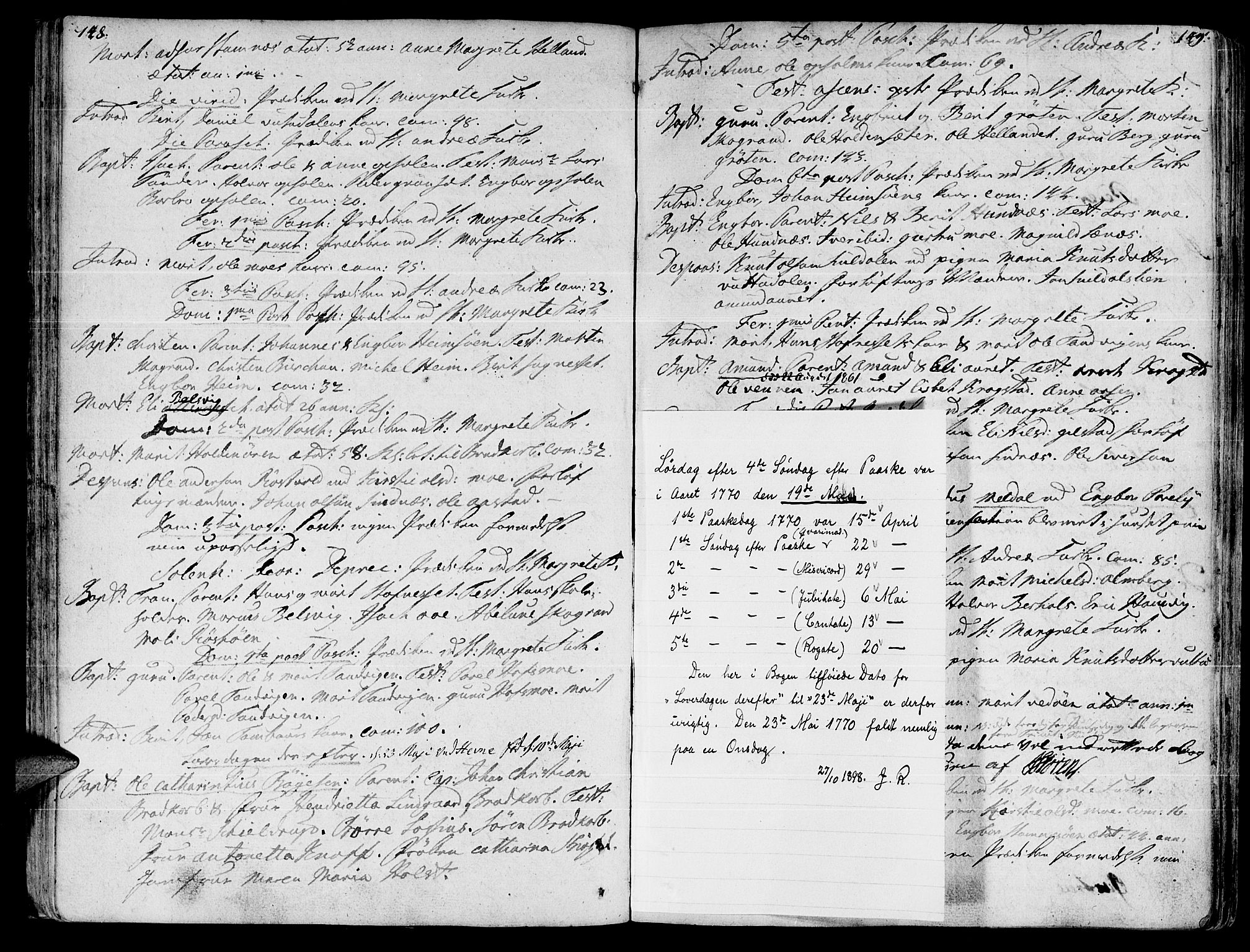 Ministerialprotokoller, klokkerbøker og fødselsregistre - Sør-Trøndelag, SAT/A-1456/630/L0489: Parish register (official) no. 630A02, 1757-1794, p. 148-149