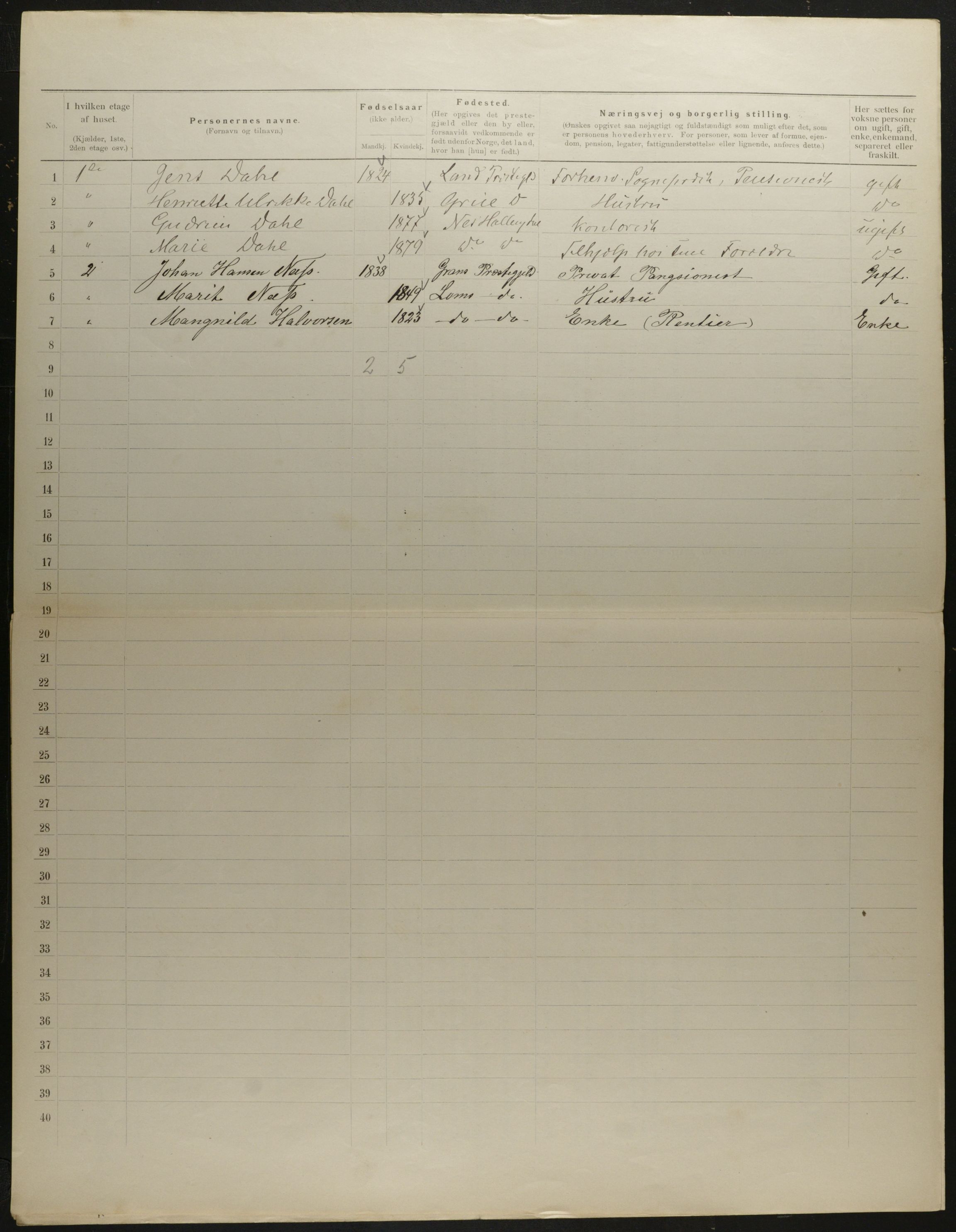 OBA, Municipal Census 1901 for Kristiania, 1901, p. 6440