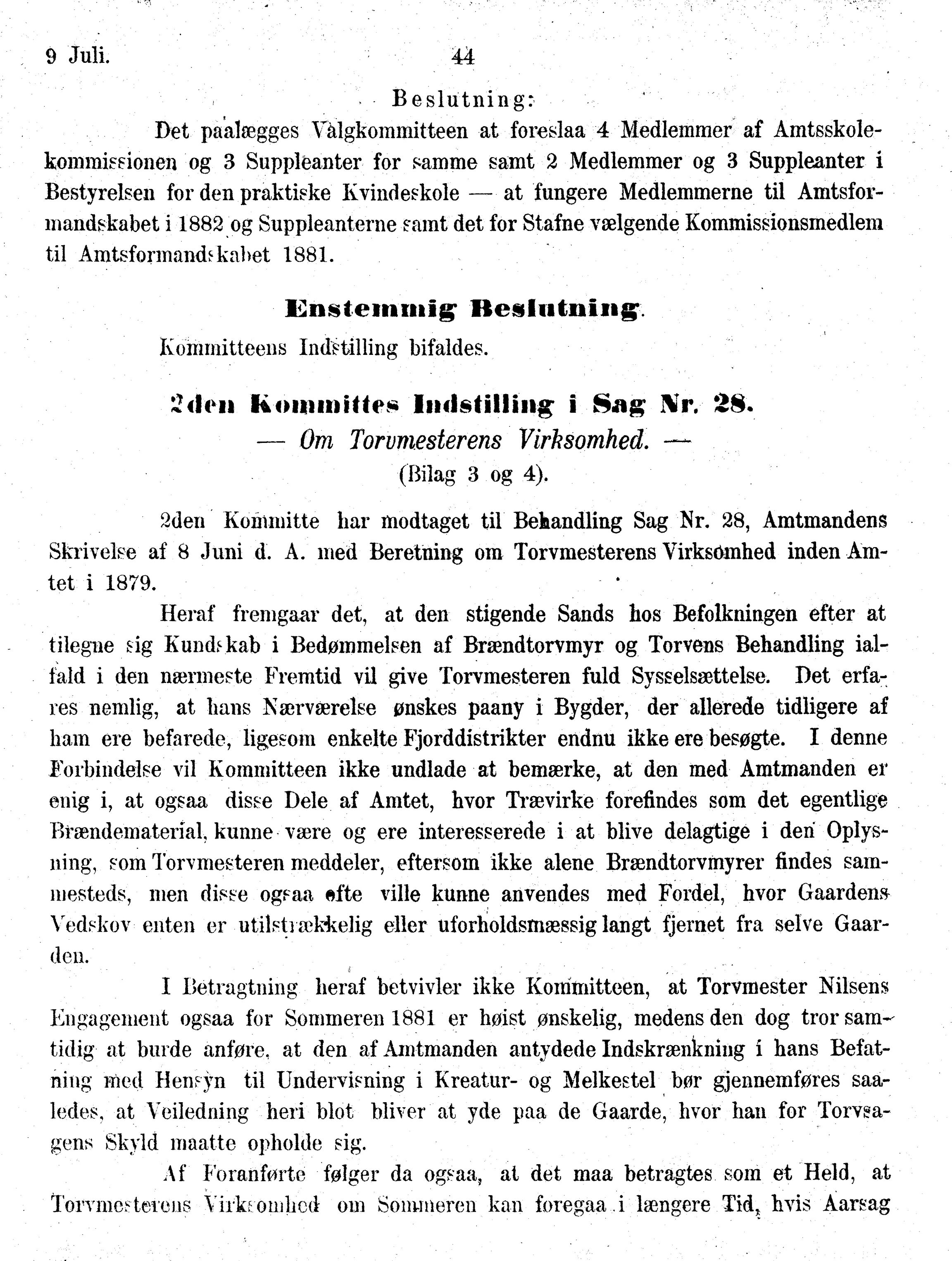 Nordland Fylkeskommune. Fylkestinget, AIN/NFK-17/176/A/Ac/L0010: Fylkestingsforhandlinger 1874-1880, 1874-1880