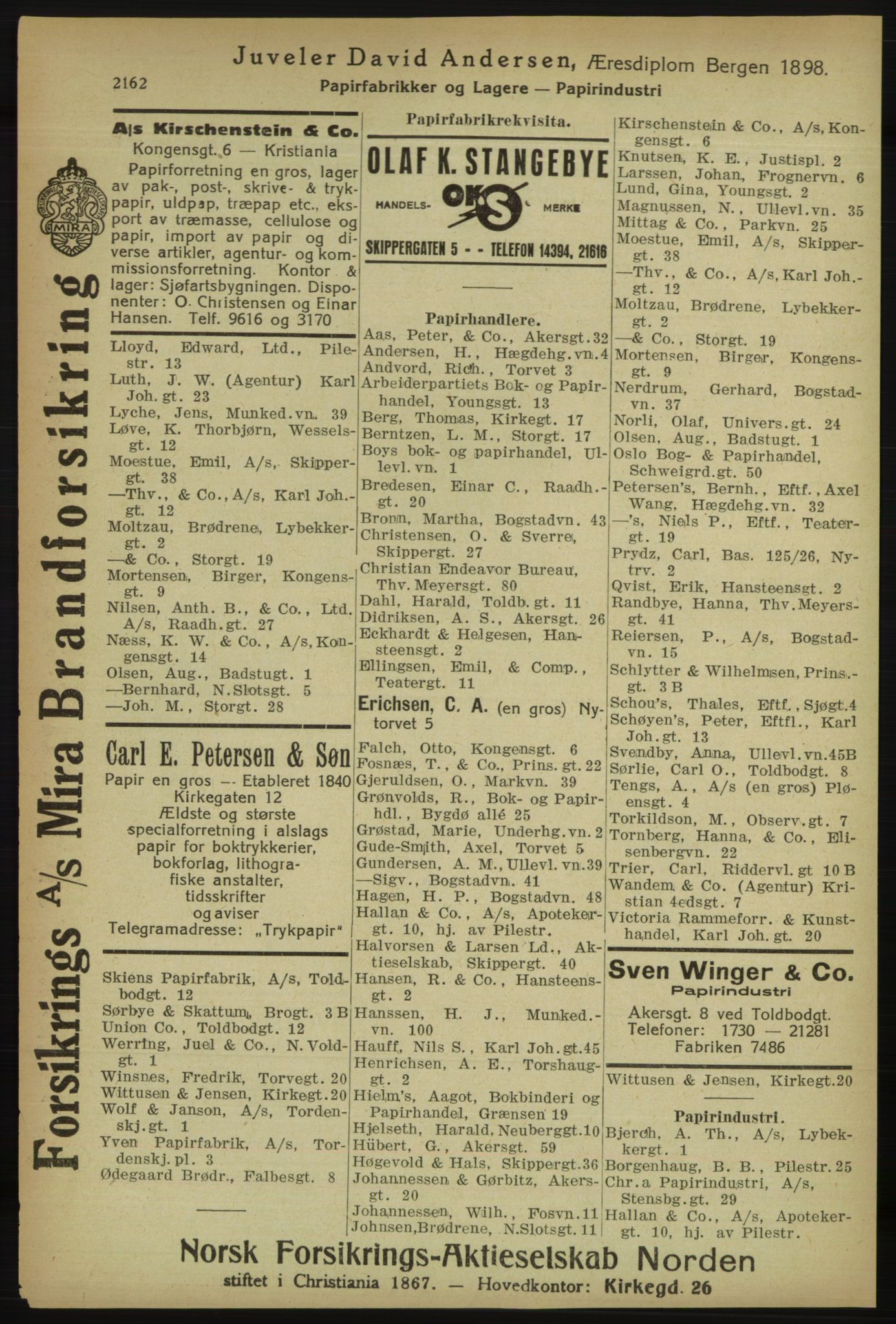 Kristiania/Oslo adressebok, PUBL/-, 1918, p. 2315