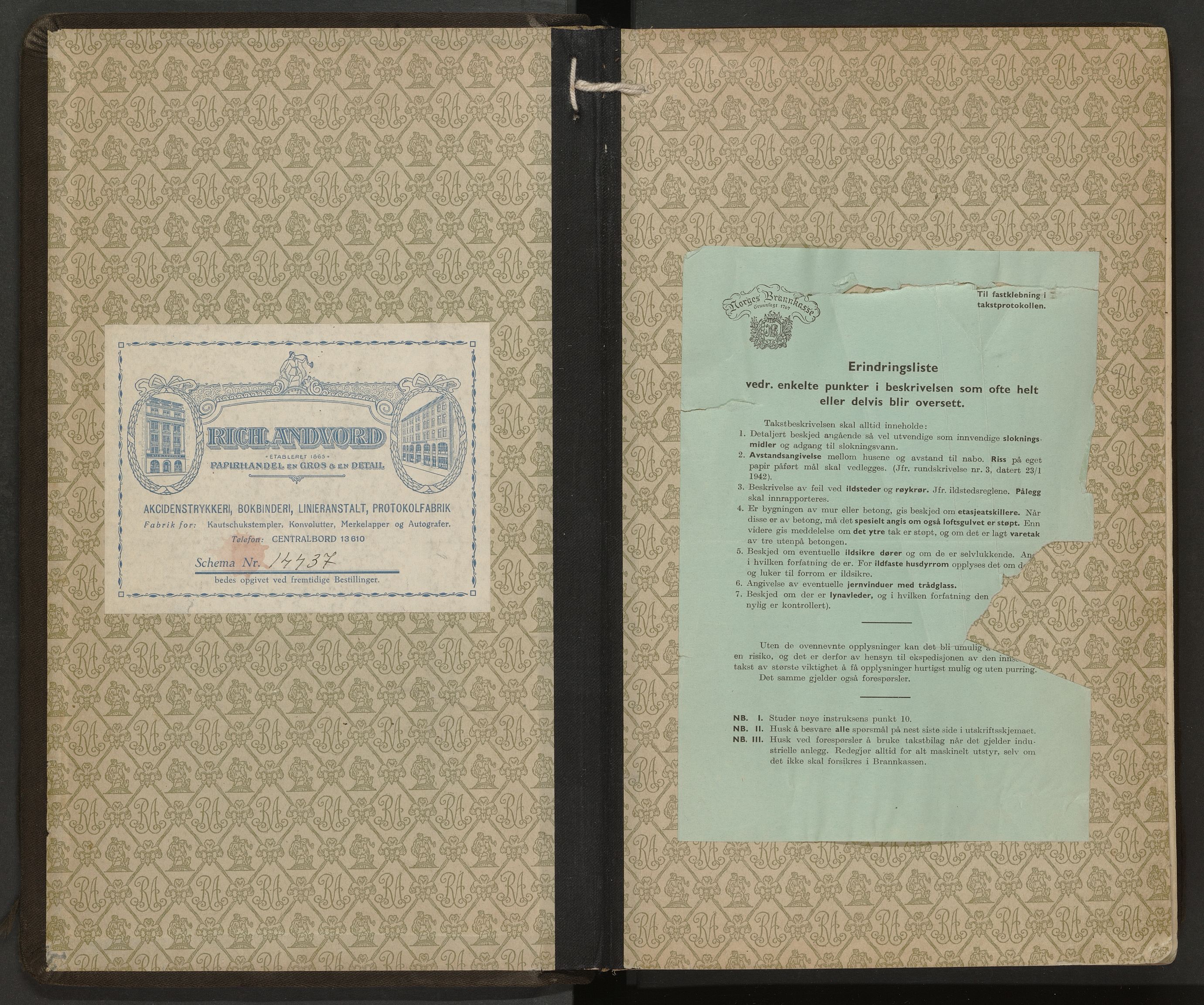 Tjølling lensmannskontor, AV/SAKO-A-16/Y/Yb/Yba/L0007: Branntakstprotokoll, 1931-1944