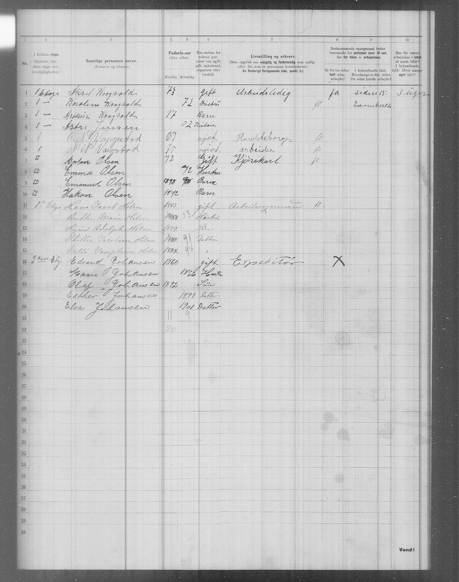 OBA, Municipal Census 1902 for Kristiania, 1902, p. 4550