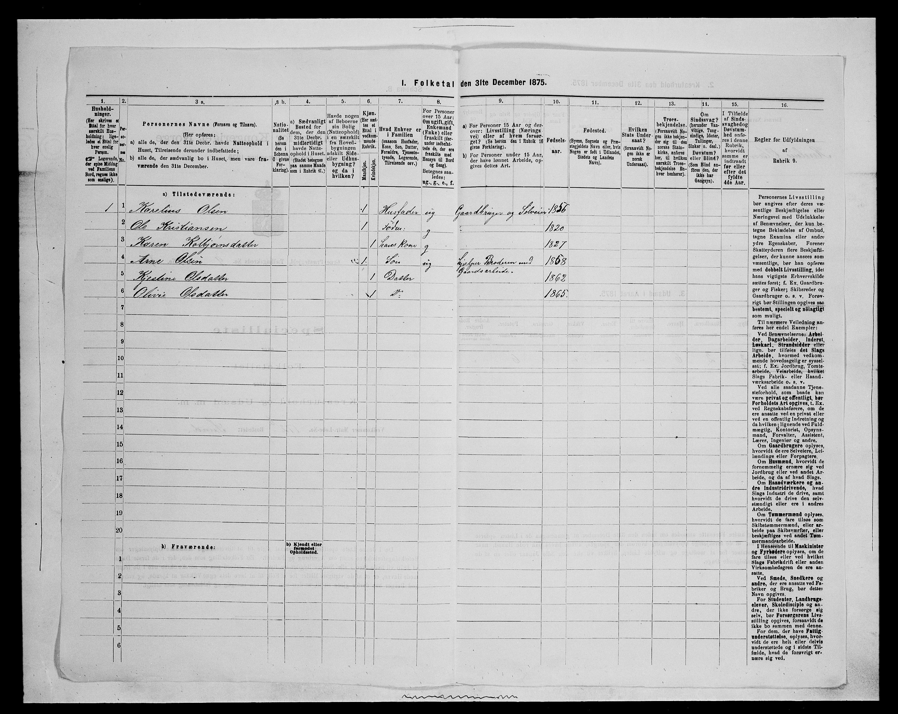 SAH, 1875 census for 0423P Grue, 1875, p. 1797