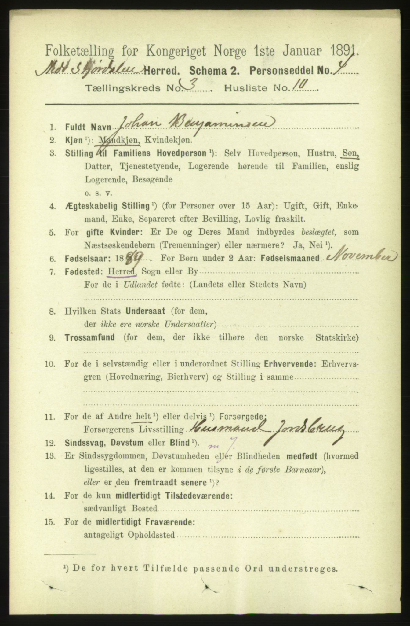 RA, 1891 census for 1714 Nedre Stjørdal, 1891, p. 1111