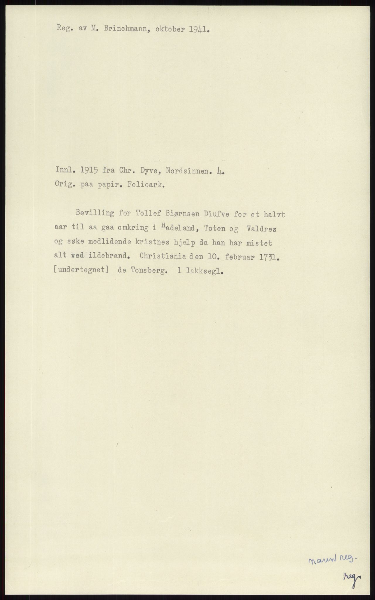 Samlinger til kildeutgivelse, Diplomavskriftsamlingen, RA/EA-4053/H/Ha, p. 1934