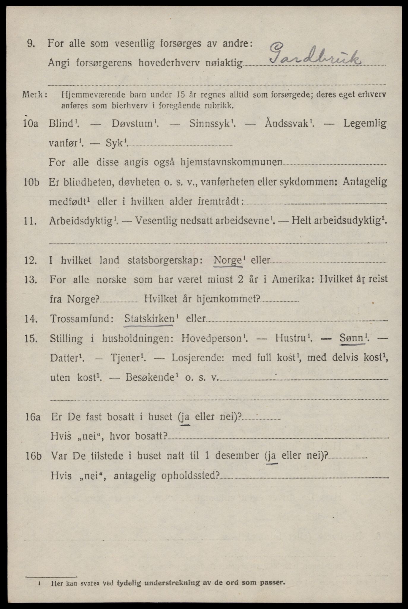 SAST, 1920 census for Skjold, 1920, p. 4437