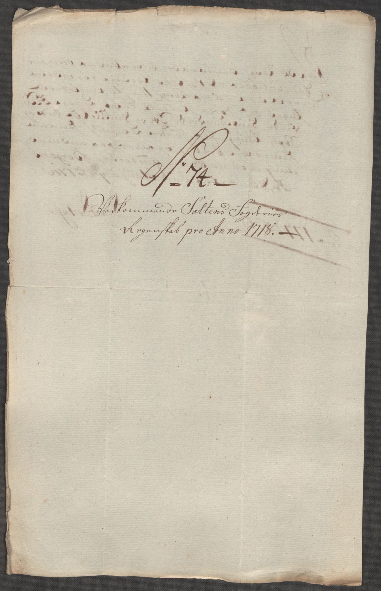 Rentekammeret inntil 1814, Reviderte regnskaper, Fogderegnskap, AV/RA-EA-4092/R66/L4588: Fogderegnskap Salten, 1718, p. 422