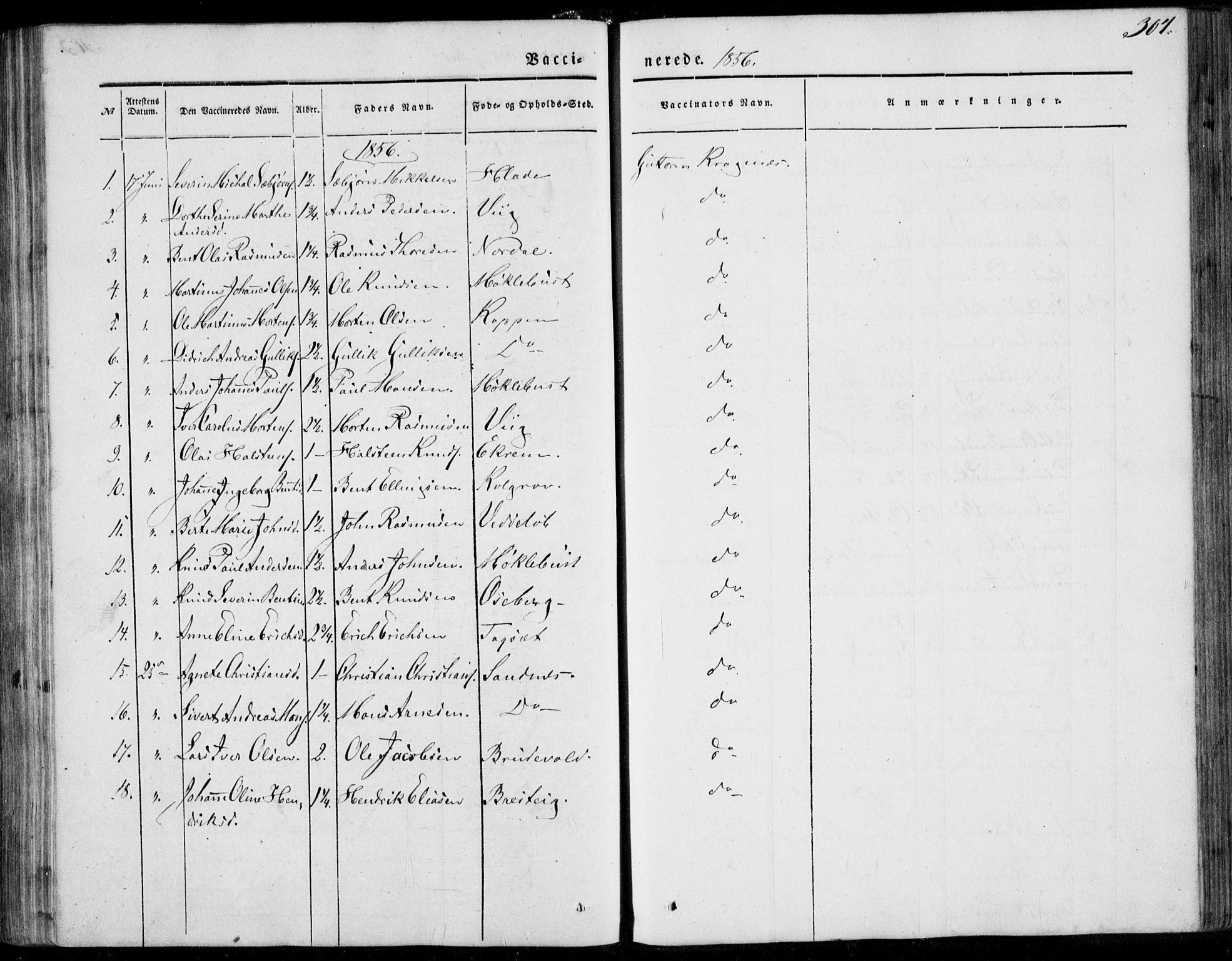 Ministerialprotokoller, klokkerbøker og fødselsregistre - Møre og Romsdal, SAT/A-1454/502/L0023: Parish register (official) no. 502A01, 1844-1873, p. 304