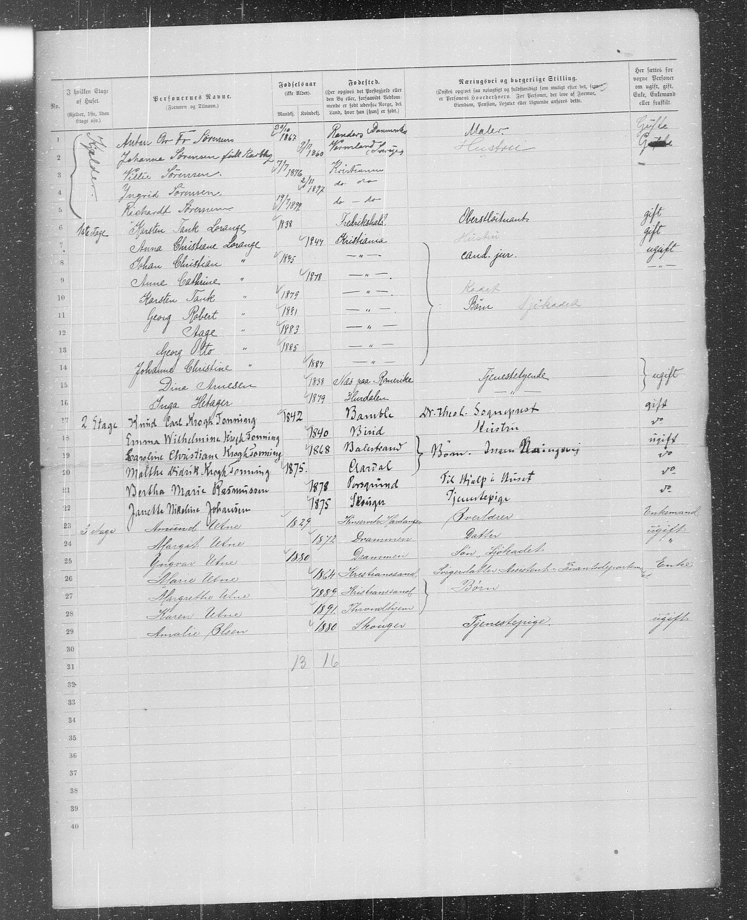 OBA, Municipal Census 1899 for Kristiania, 1899, p. 63