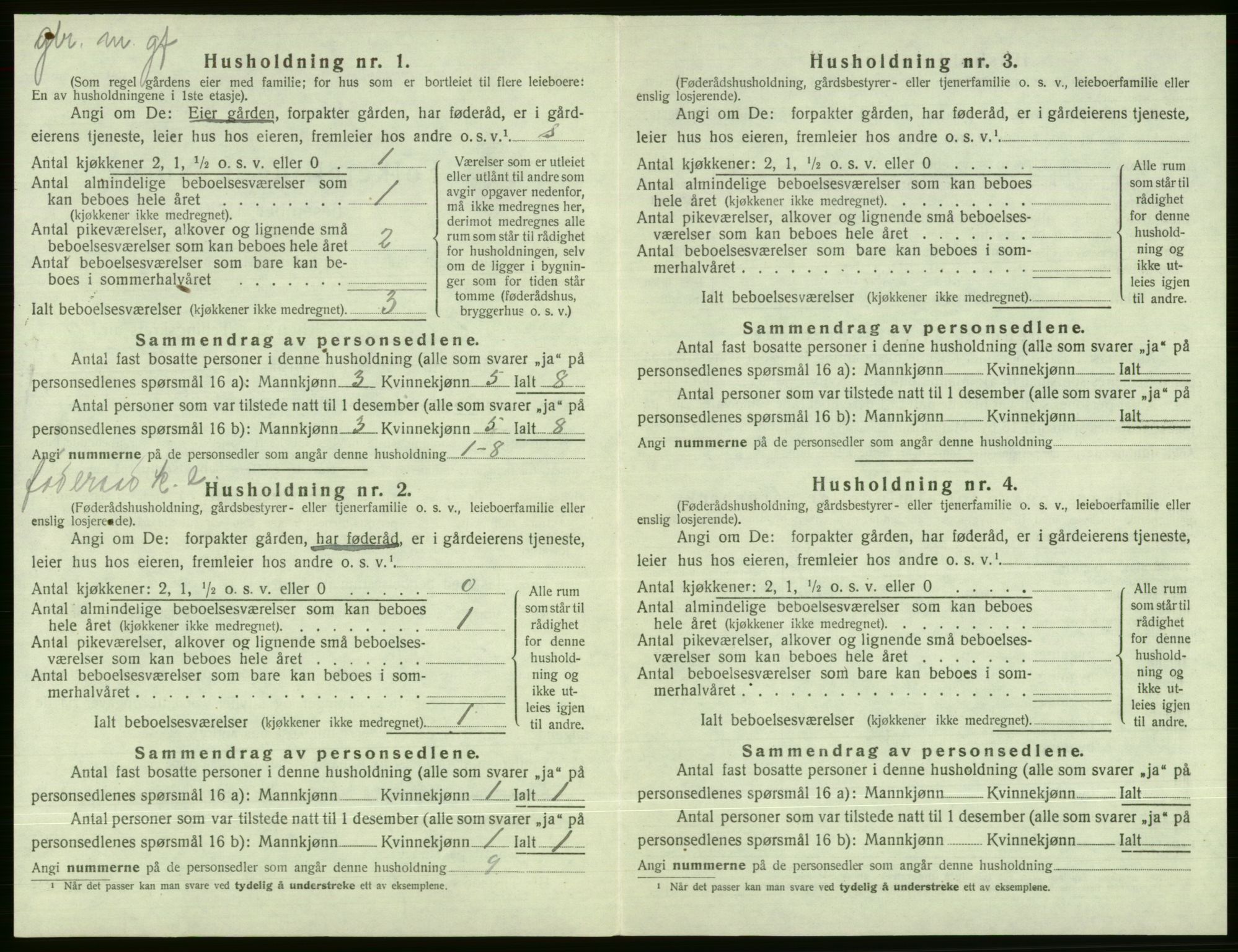 SAB, 1920 census for Evanger, 1920, p. 558