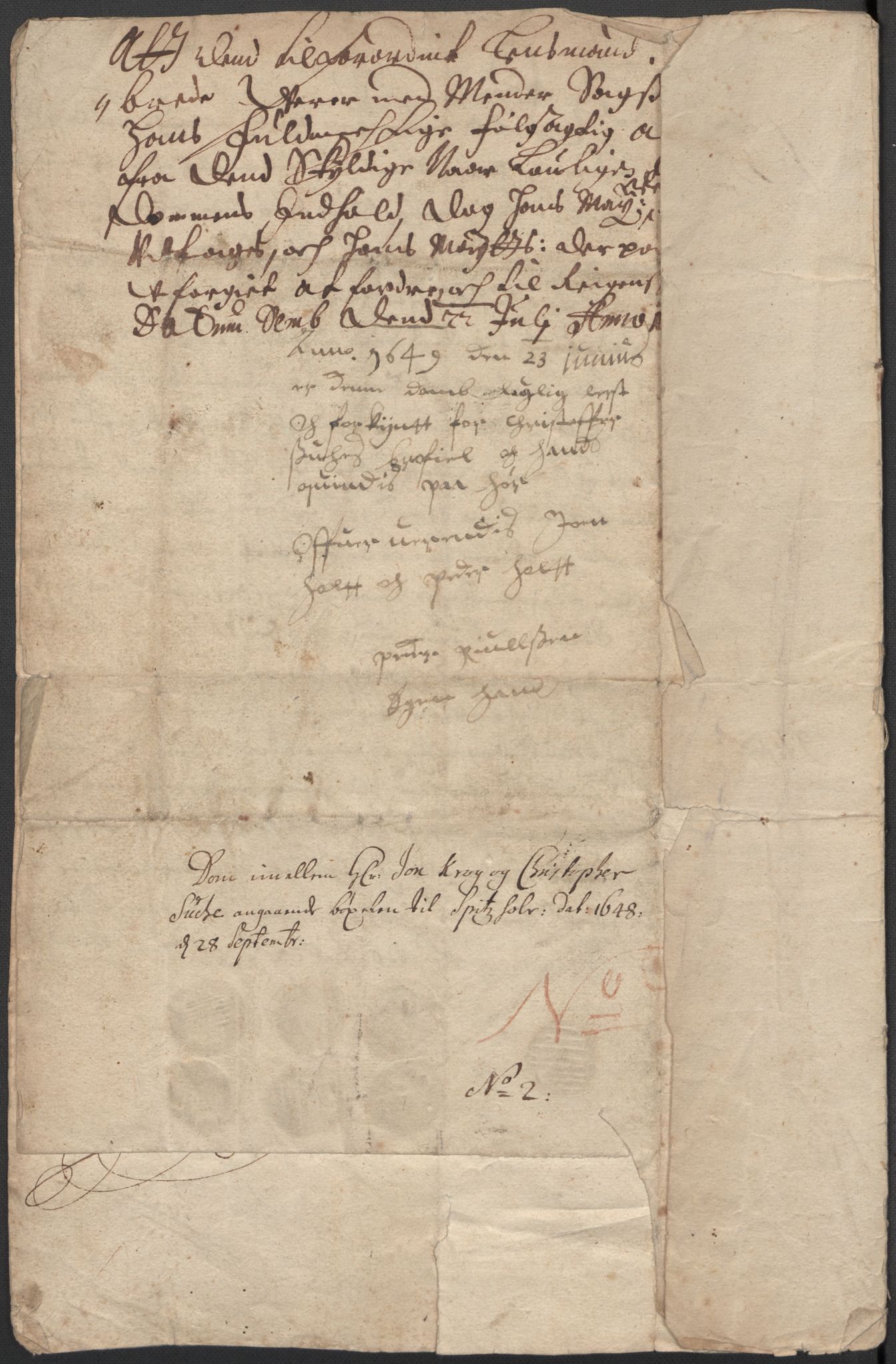 Riksarkivets diplomsamling, AV/RA-EA-5965/F15/L0024: Prestearkiv - Vestfold, 1619-1681, p. 121