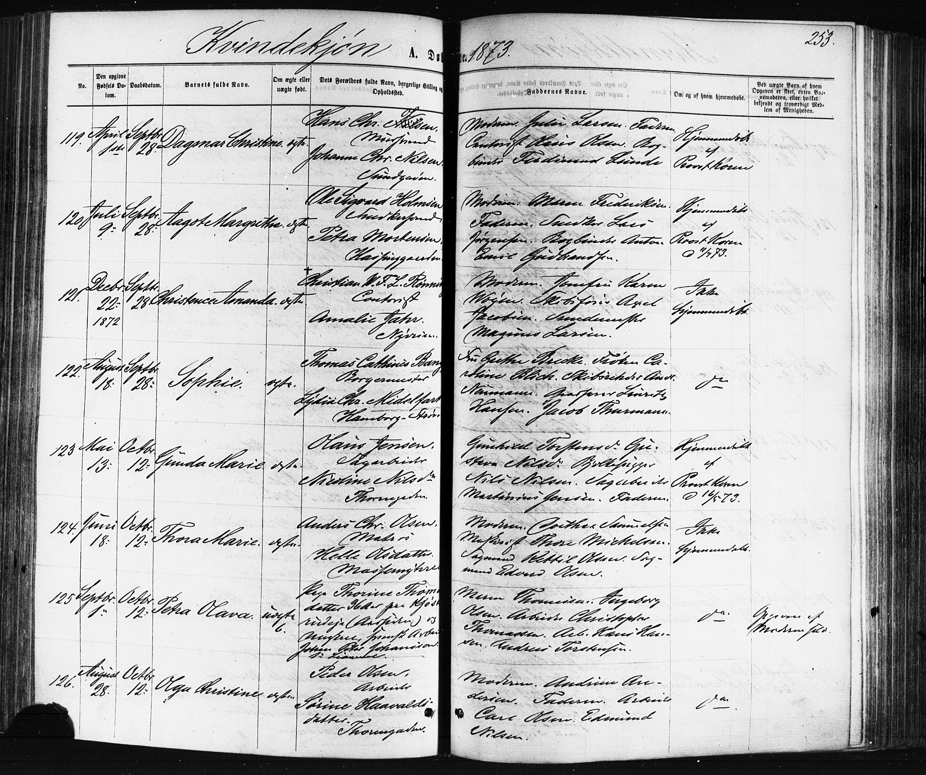 Bragernes kirkebøker, AV/SAKO-A-6/F/Fb/L0004: Parish register (official) no. II 4, 1869-1875, p. 253