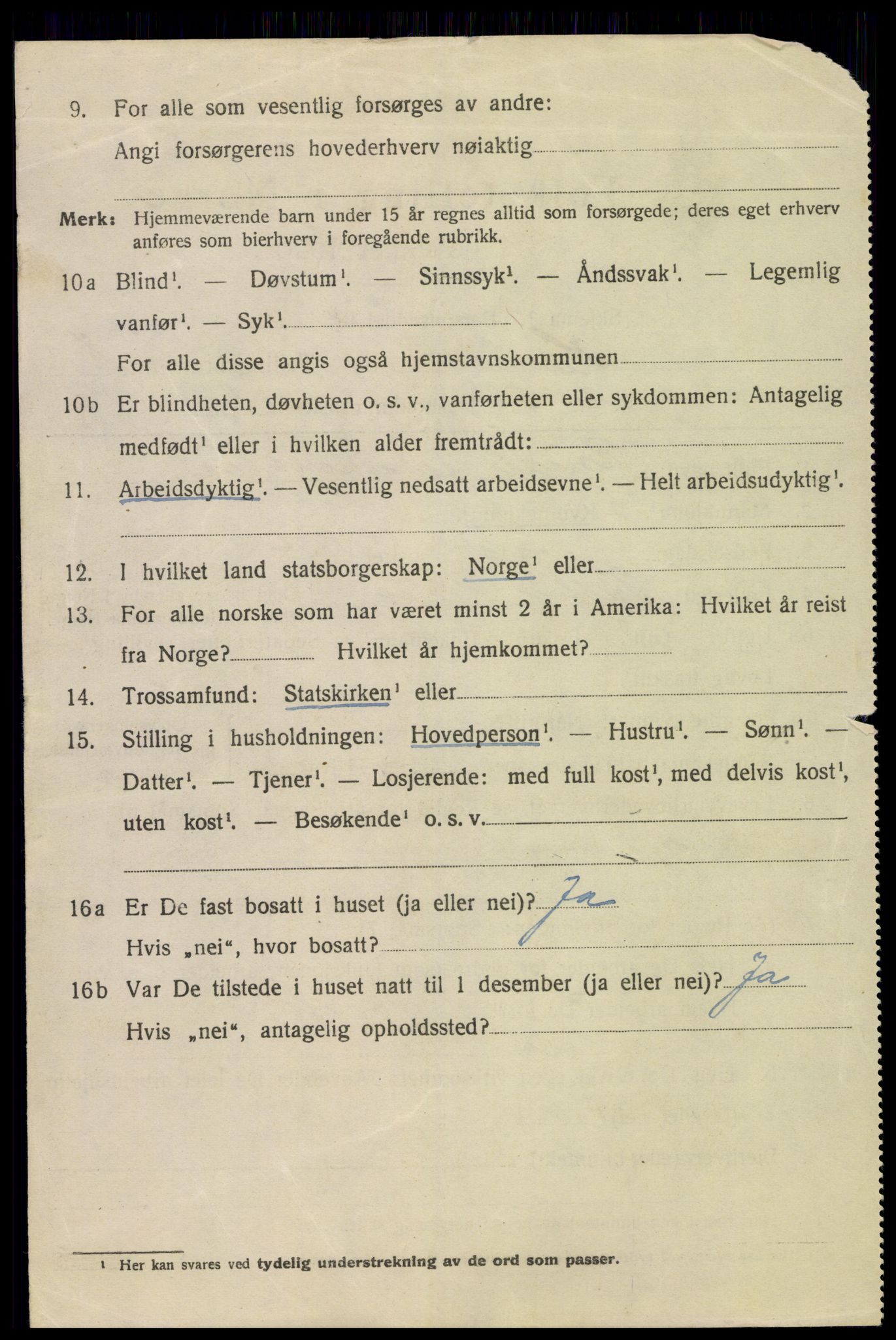 SAH, 1920 census for Hamar, 1920, p. 16084