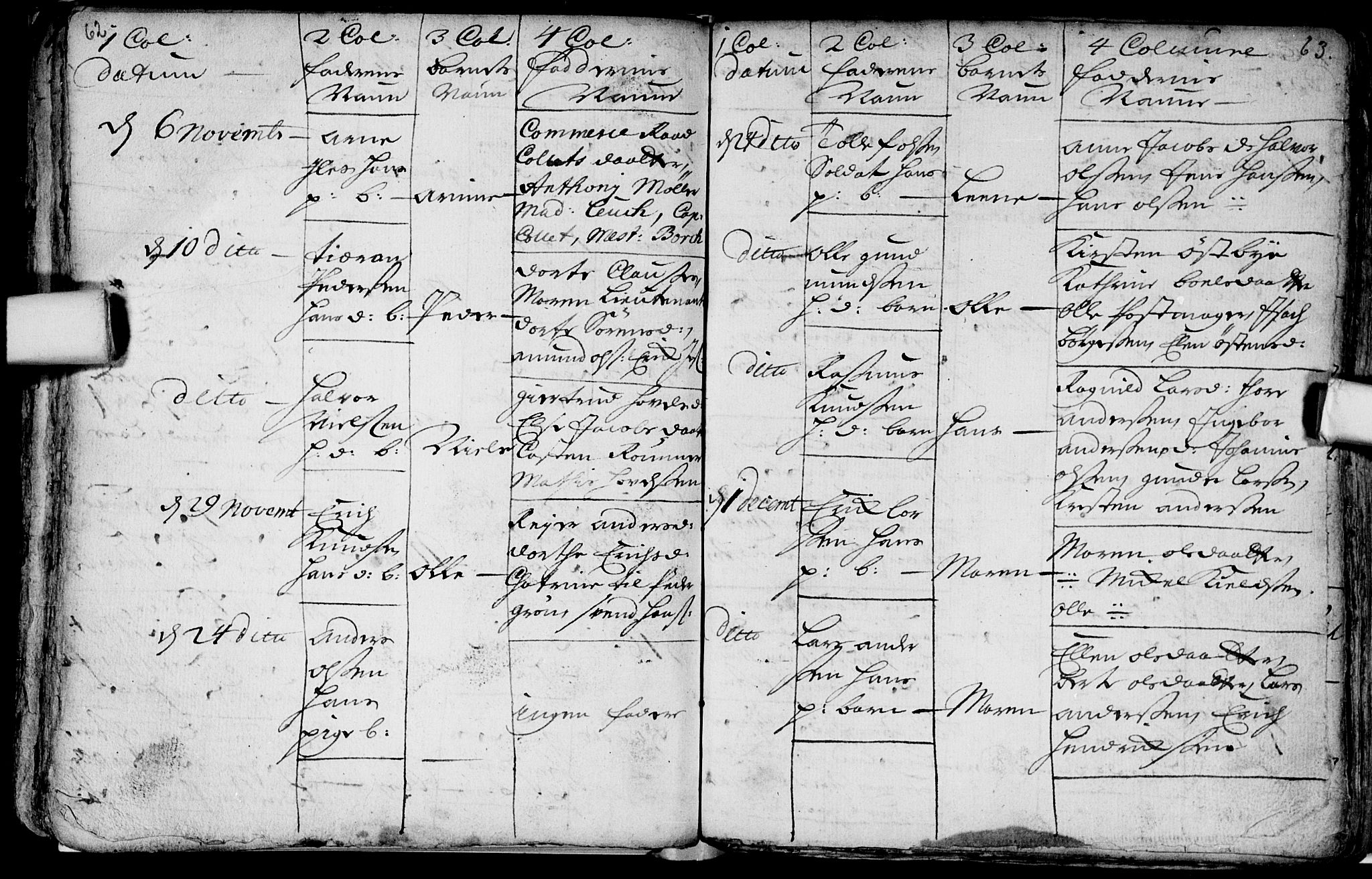 Aker prestekontor kirkebøker, AV/SAO-A-10861/F/L0002: Parish register (official) no. 2, 1714-1720, p. 62-63