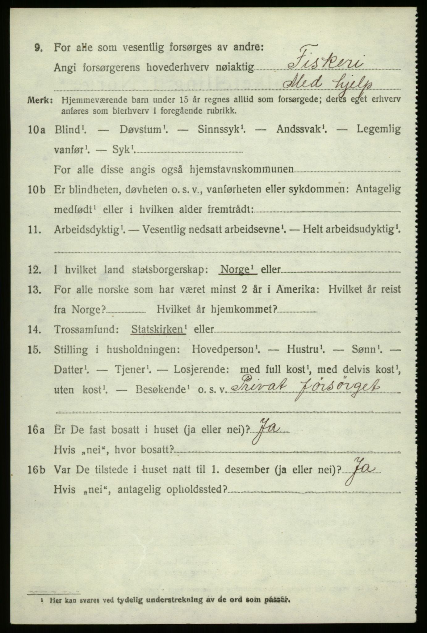 SAB, 1920 census for Bremanger, 1920, p. 5025