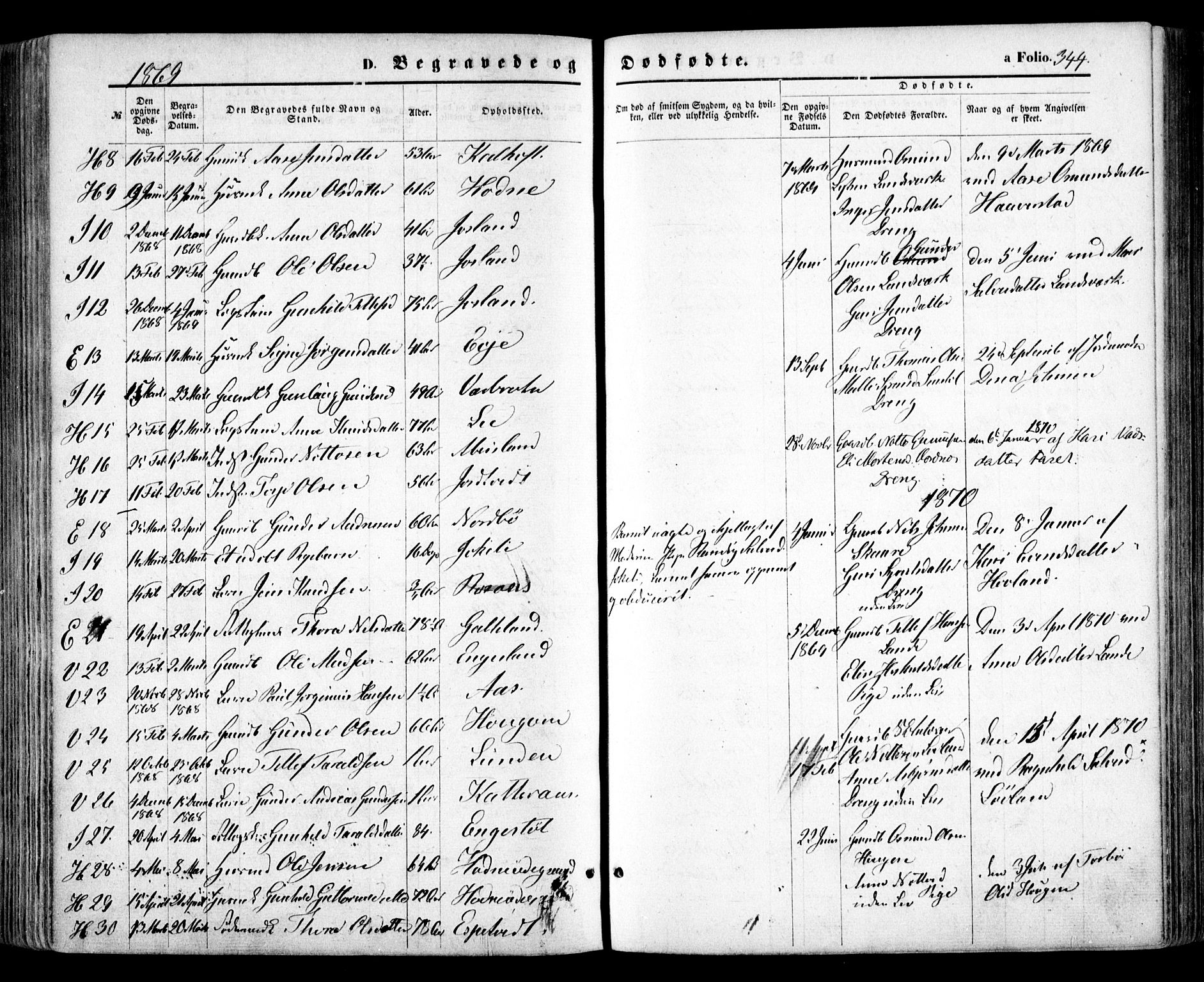 Evje sokneprestkontor, SAK/1111-0008/F/Fa/Faa/L0006: Parish register (official) no. A 6, 1866-1884, p. 344