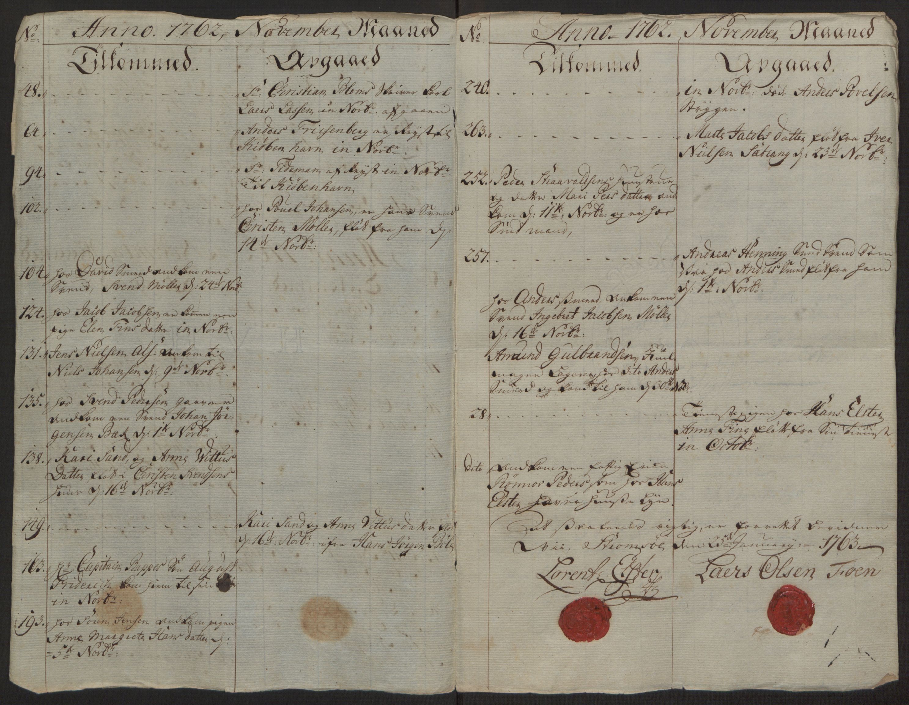 Rentekammeret inntil 1814, Reviderte regnskaper, Byregnskaper, AV/RA-EA-4066/R/Rg/L0144/0001: [G4] Kontribusjonsregnskap / Ekstraskatt, 1762-1767, p. 50