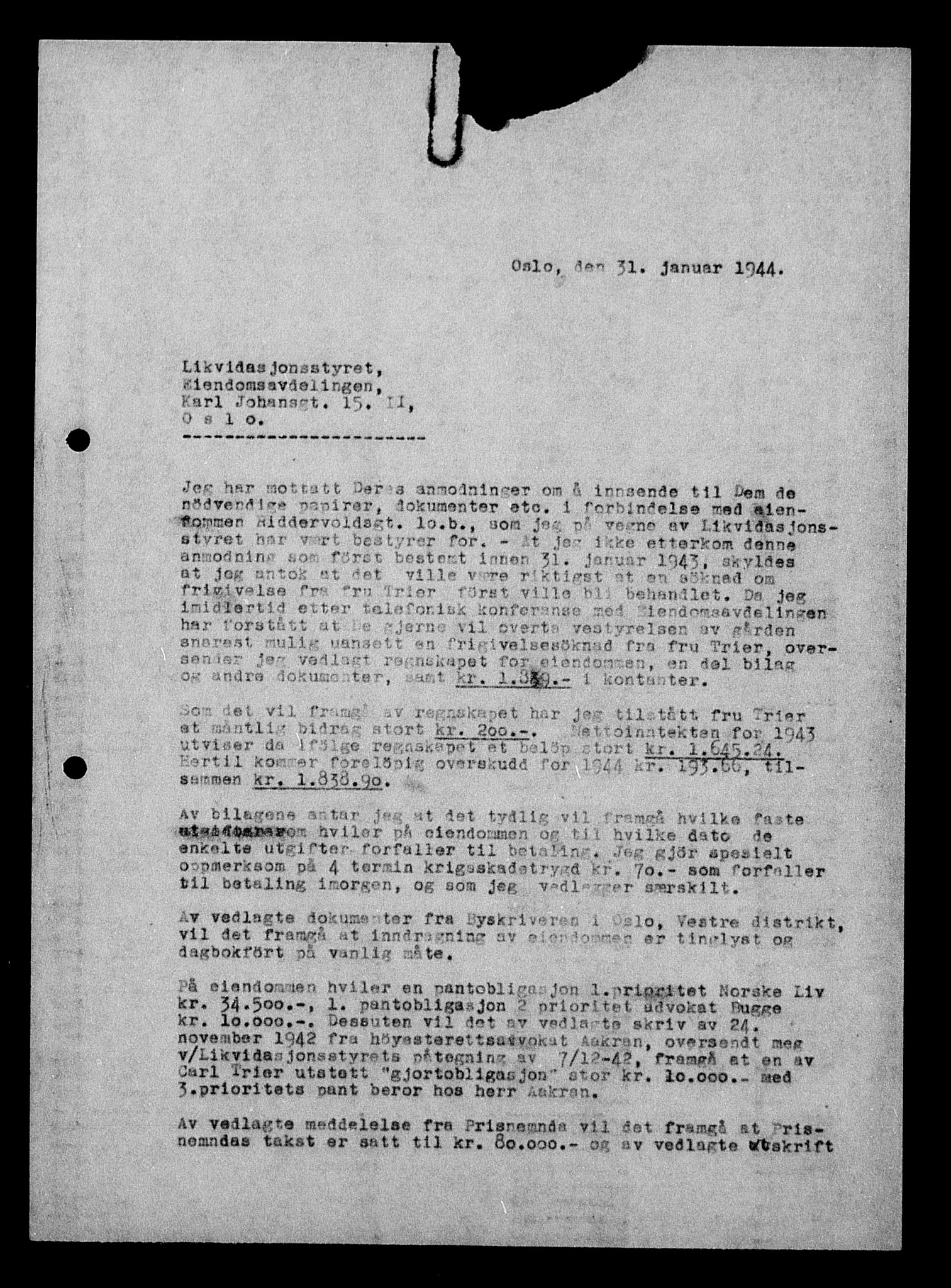 Justisdepartementet, Tilbakeføringskontoret for inndratte formuer, AV/RA-S-1564/H/Hc/Hcc/L0984: --, 1945-1947, p. 343