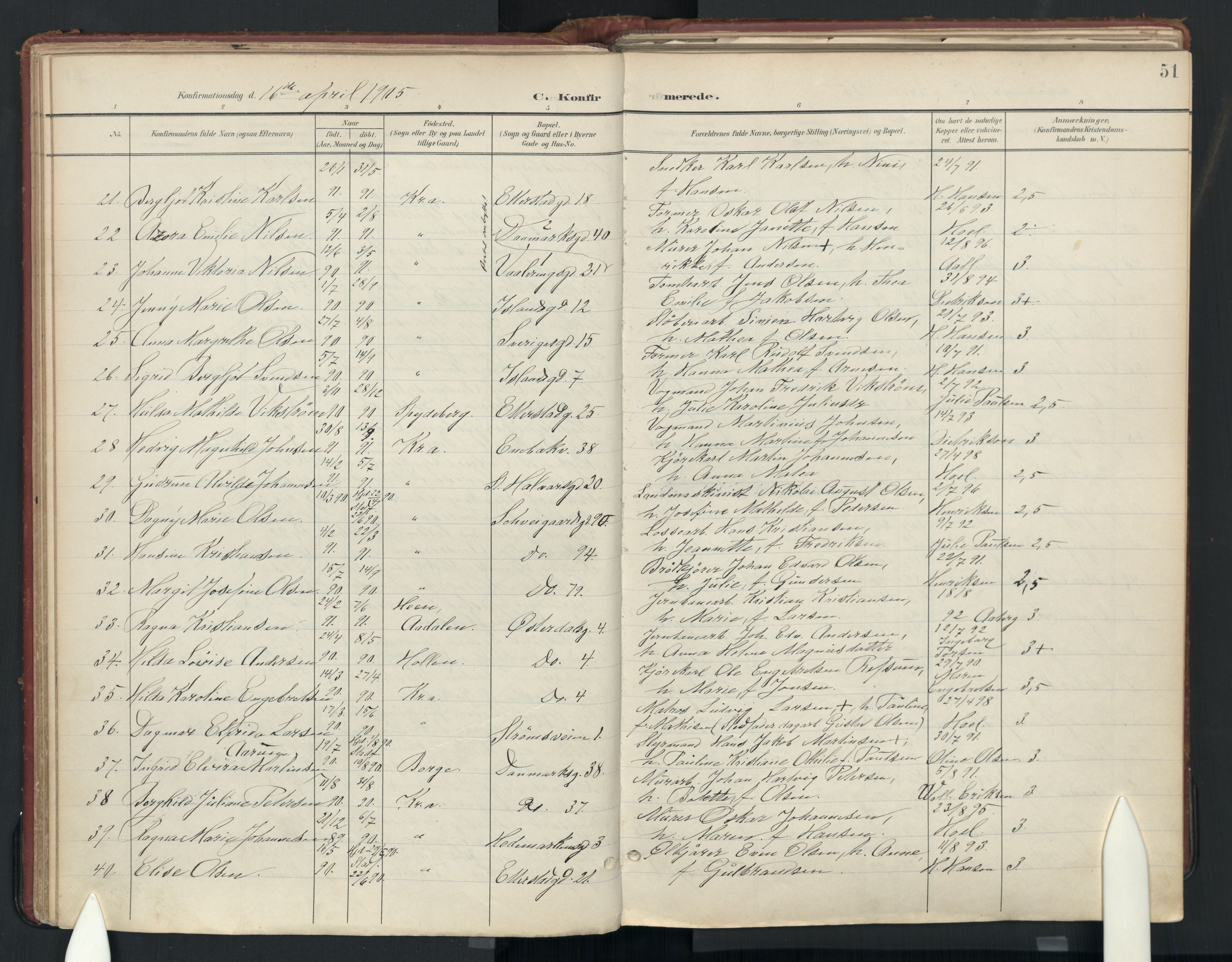 Vålerengen prestekontor Kirkebøker, SAO/A-10878: Parish register (official) no. 3a, 1900-1925, p. 51