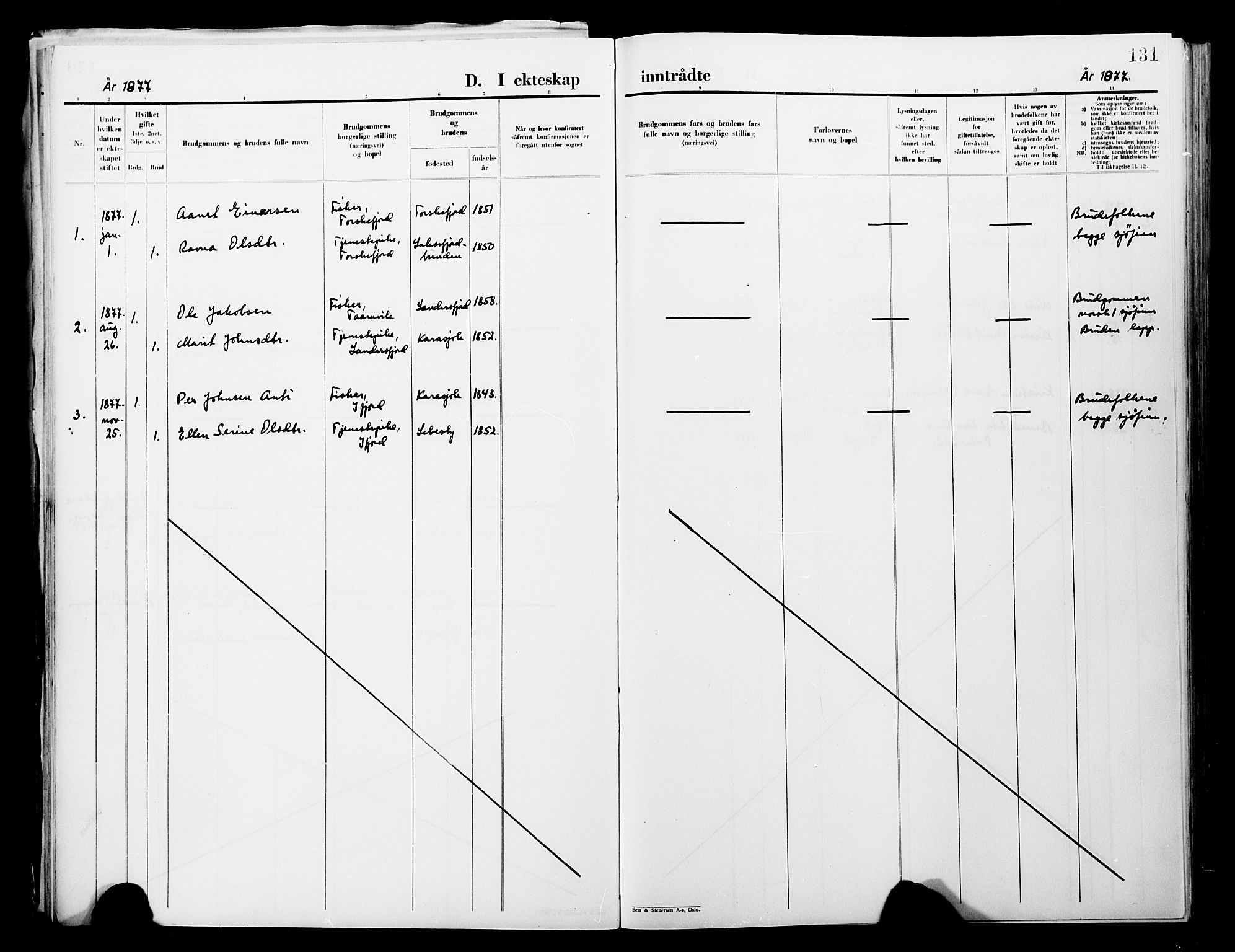 Lebesby sokneprestkontor, AV/SATØ-S-1353/H/Ha/L0004kirke: Parish register (official) no. 4, 1870-1902, p. 131
