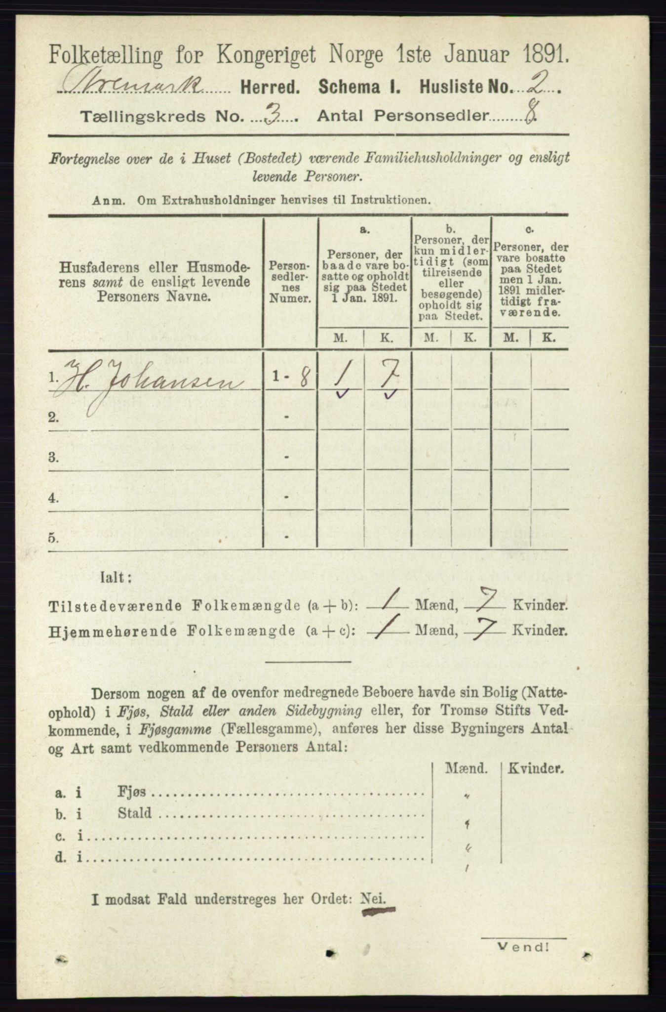 RA, 1891 census for 0118 Aremark, 1891, p. 1341