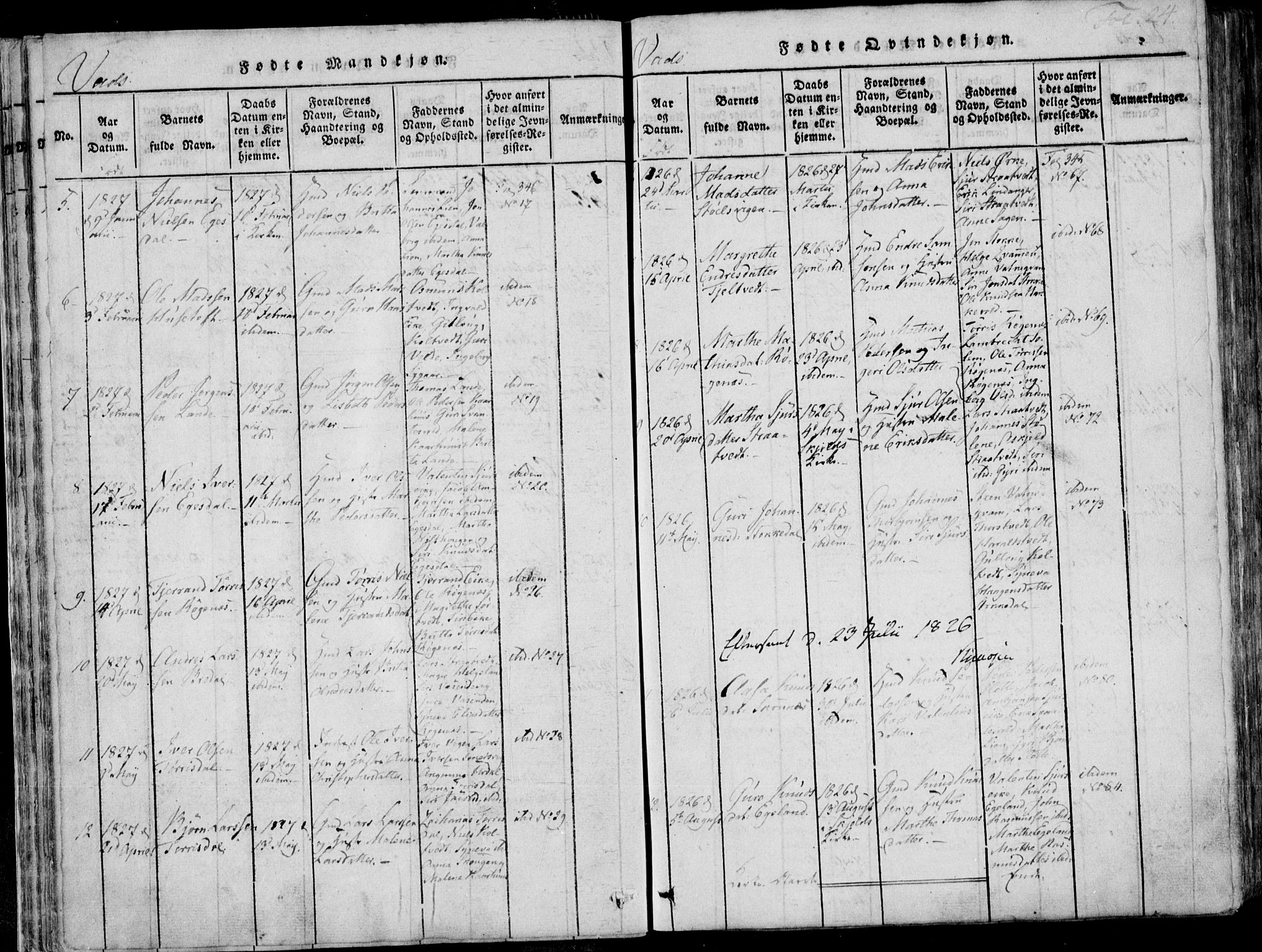 Skjold sokneprestkontor, AV/SAST-A-101847/H/Ha/Haa/L0004: Parish register (official) no. A 4 /2, 1815-1830, p. 24