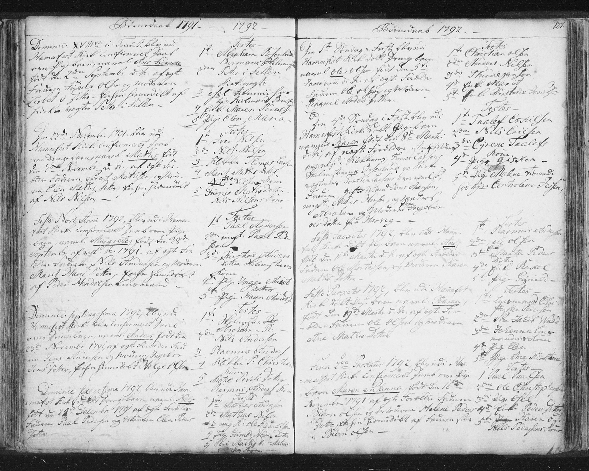 Hammerfest sokneprestkontor, AV/SATØ-S-1347/H/Ha/L0002.kirke: Parish register (official) no. 2, 1751-1821, p. 127