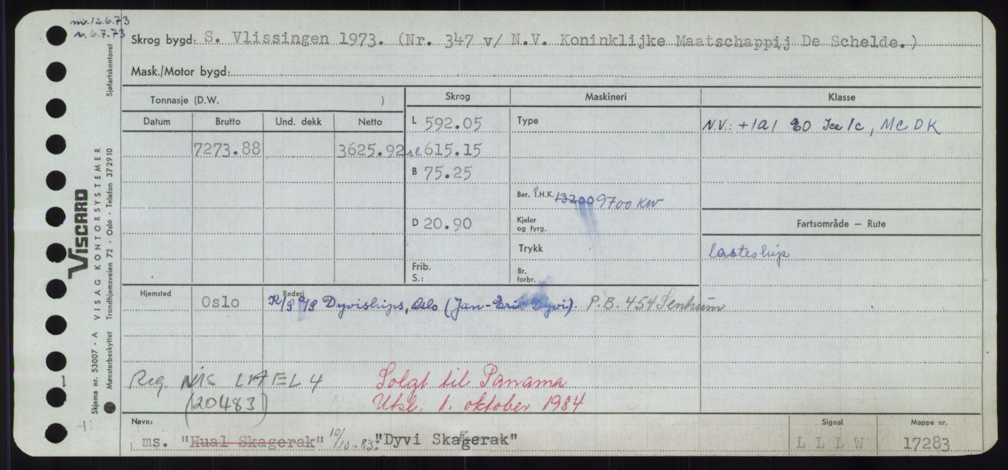 Sjøfartsdirektoratet med forløpere, Skipsmålingen, RA/S-1627/H/Hd/L0008: Fartøy, C-D, p. 749