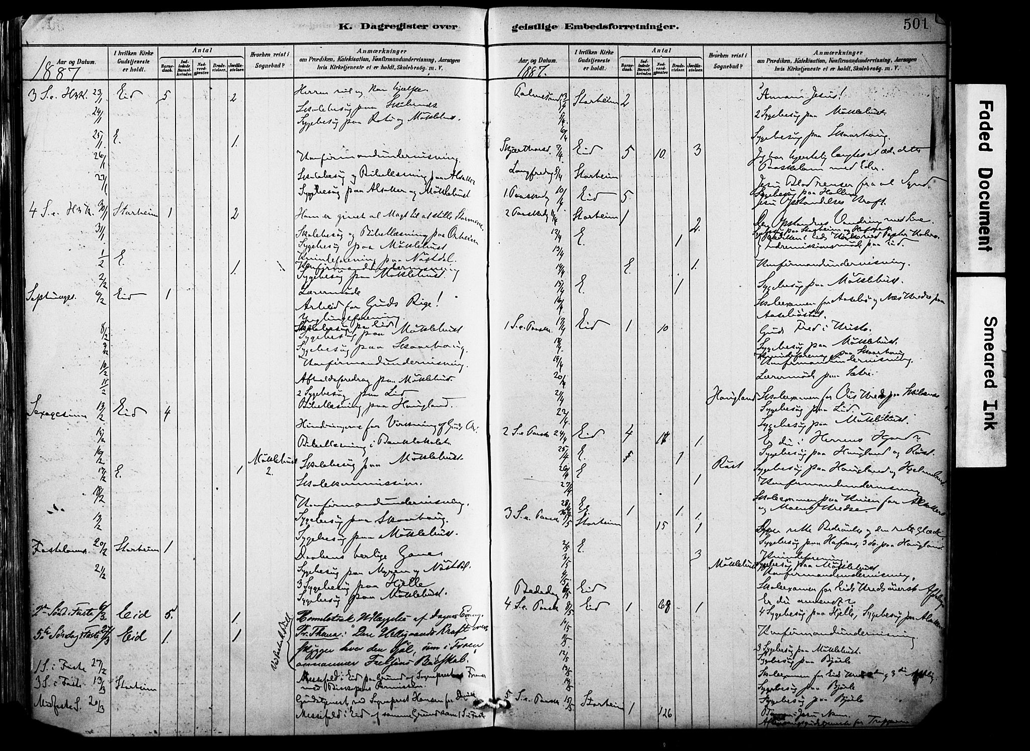 Eid sokneprestembete, AV/SAB-A-82301/H/Haa/Haab/L0001: Parish register (official) no. B 1, 1879-1906, p. 502