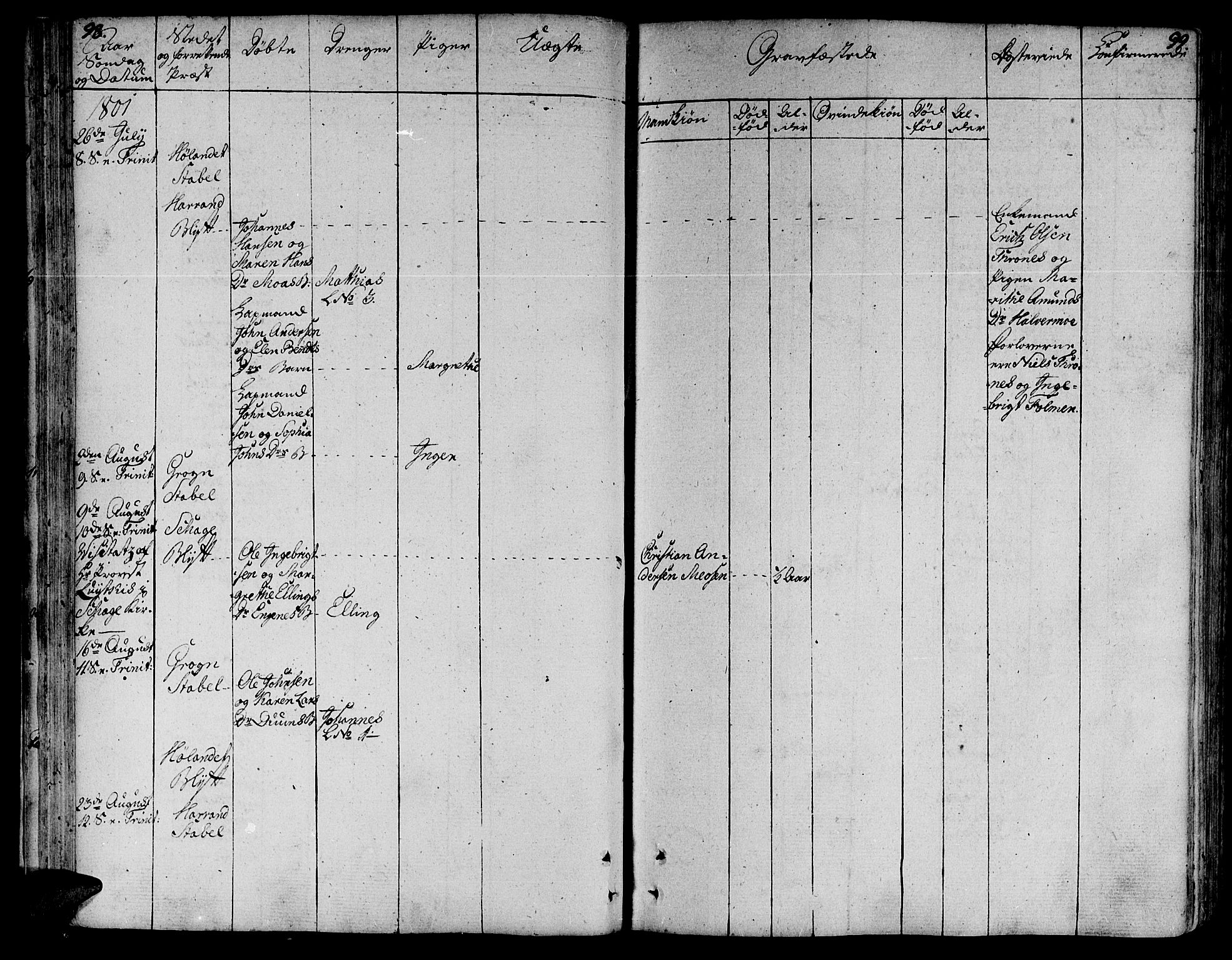 Ministerialprotokoller, klokkerbøker og fødselsregistre - Nord-Trøndelag, SAT/A-1458/764/L0545: Parish register (official) no. 764A05, 1799-1816, p. 98-99