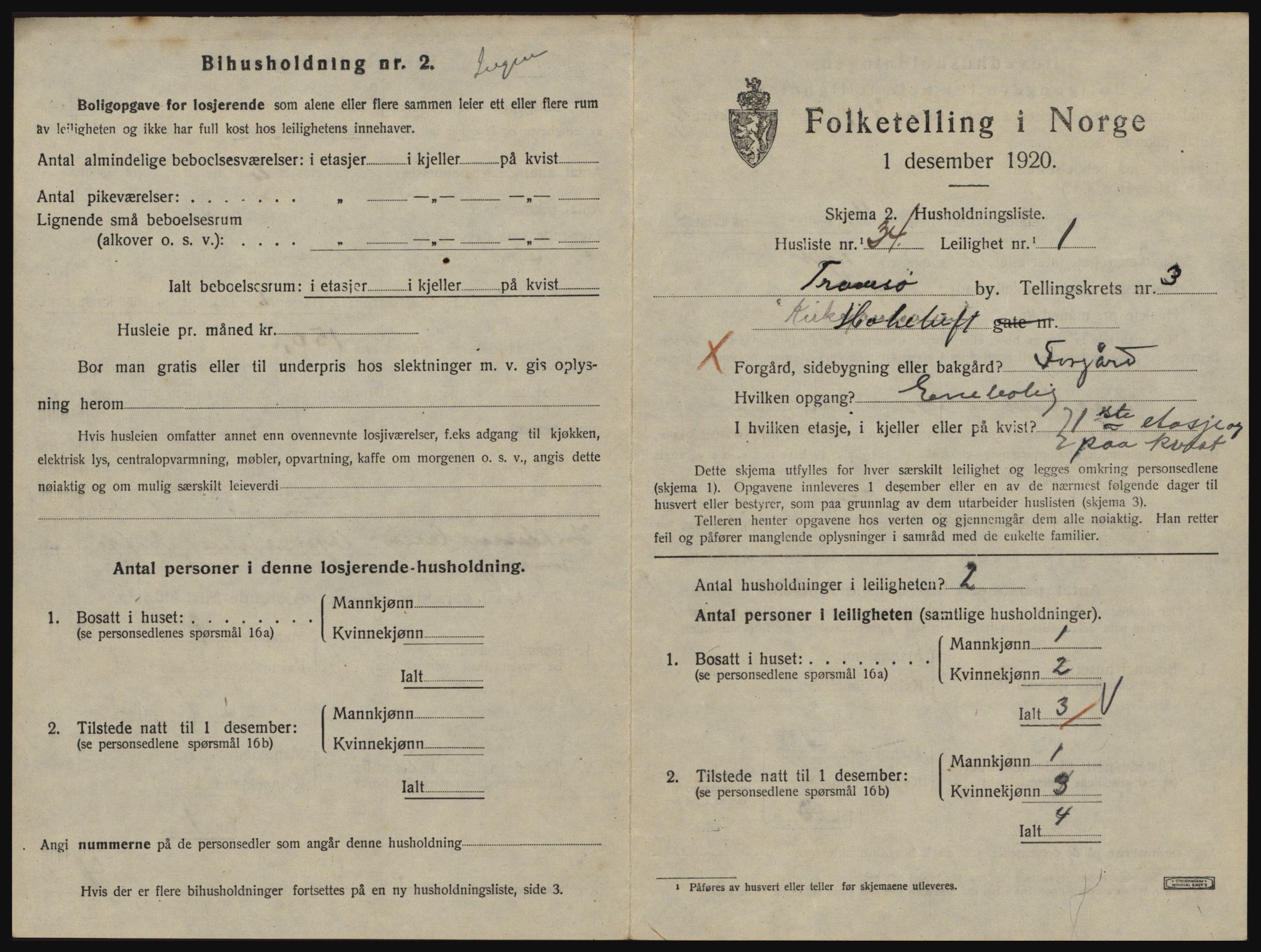 SATØ, 1920 census for Tromsø, 1920, p. 3213