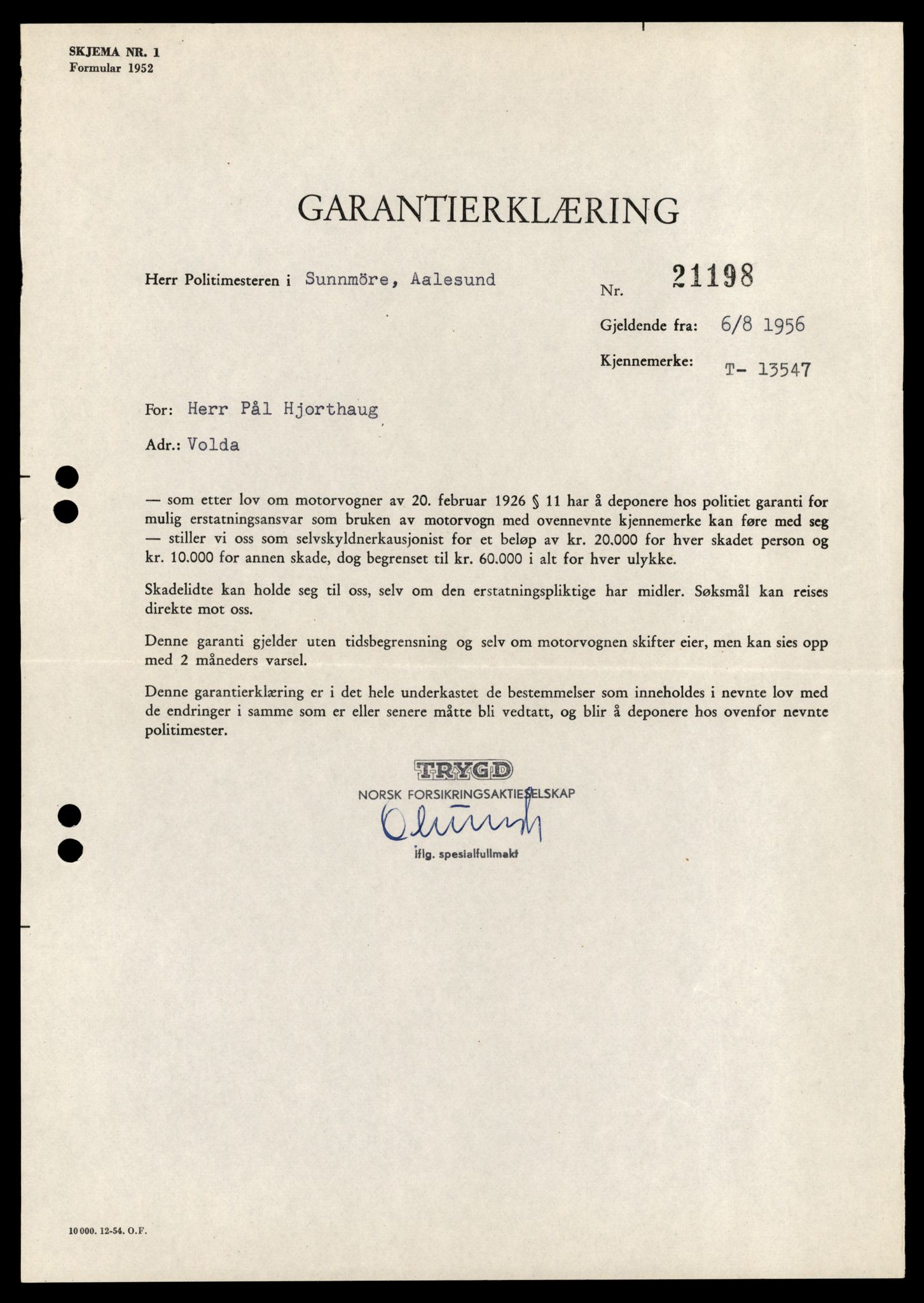 Møre og Romsdal vegkontor - Ålesund trafikkstasjon, AV/SAT-A-4099/F/Fe/L0040: Registreringskort for kjøretøy T 13531 - T 13709, 1927-1998, p. 341