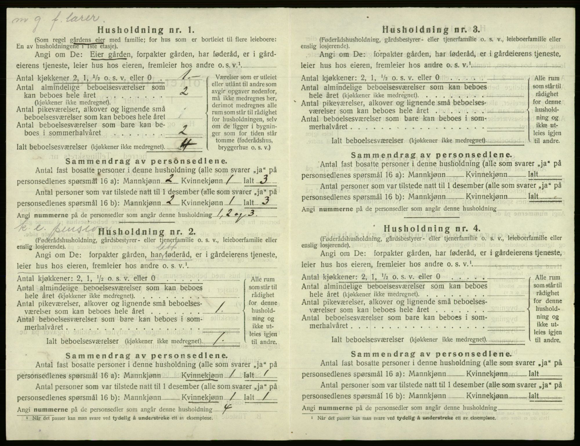 SAB, 1920 census for Os, 1920, p. 140
