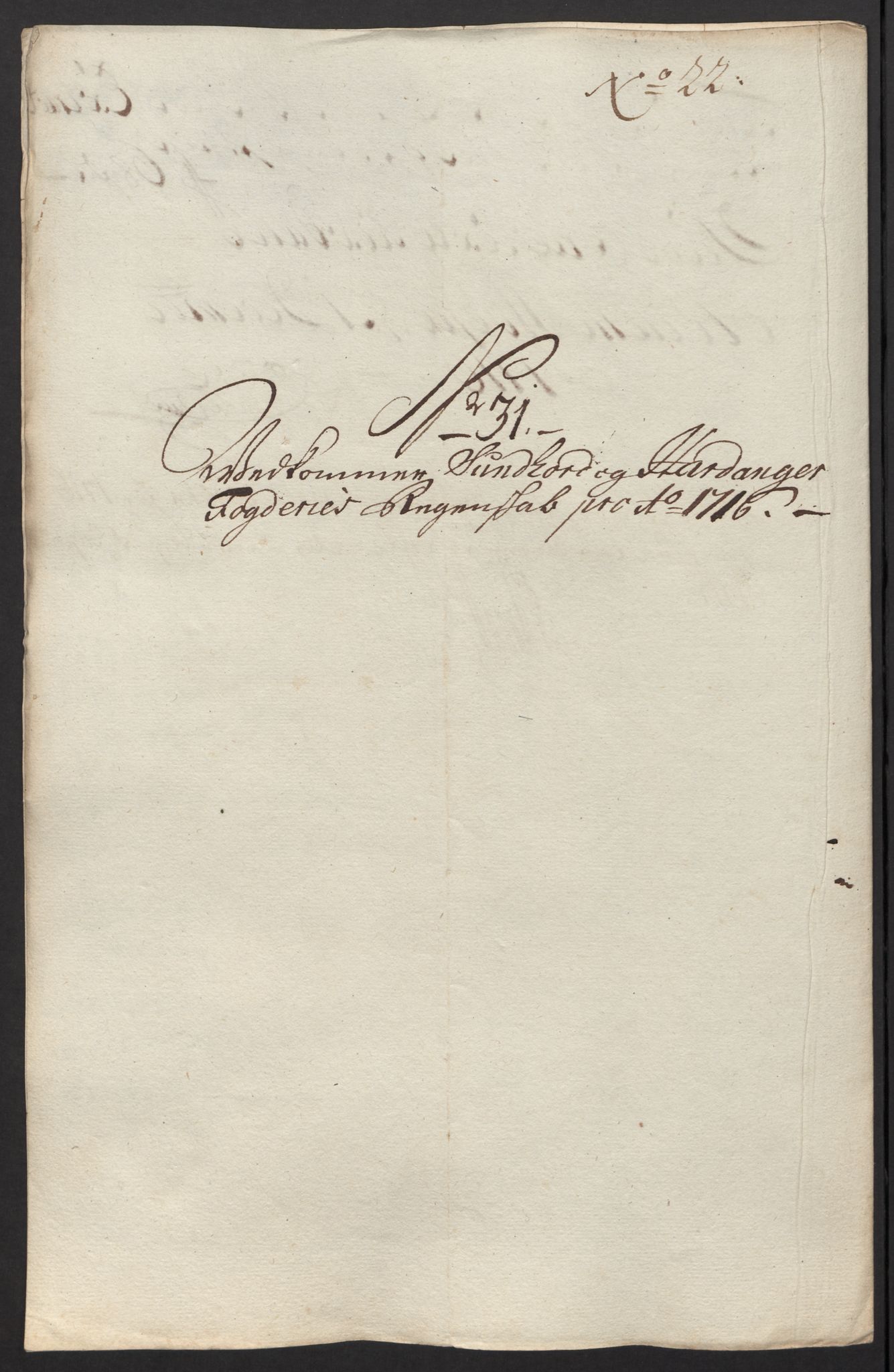 Rentekammeret inntil 1814, Reviderte regnskaper, Fogderegnskap, RA/EA-4092/R48/L2992: Fogderegnskap Sunnhordland og Hardanger, 1716, p. 153