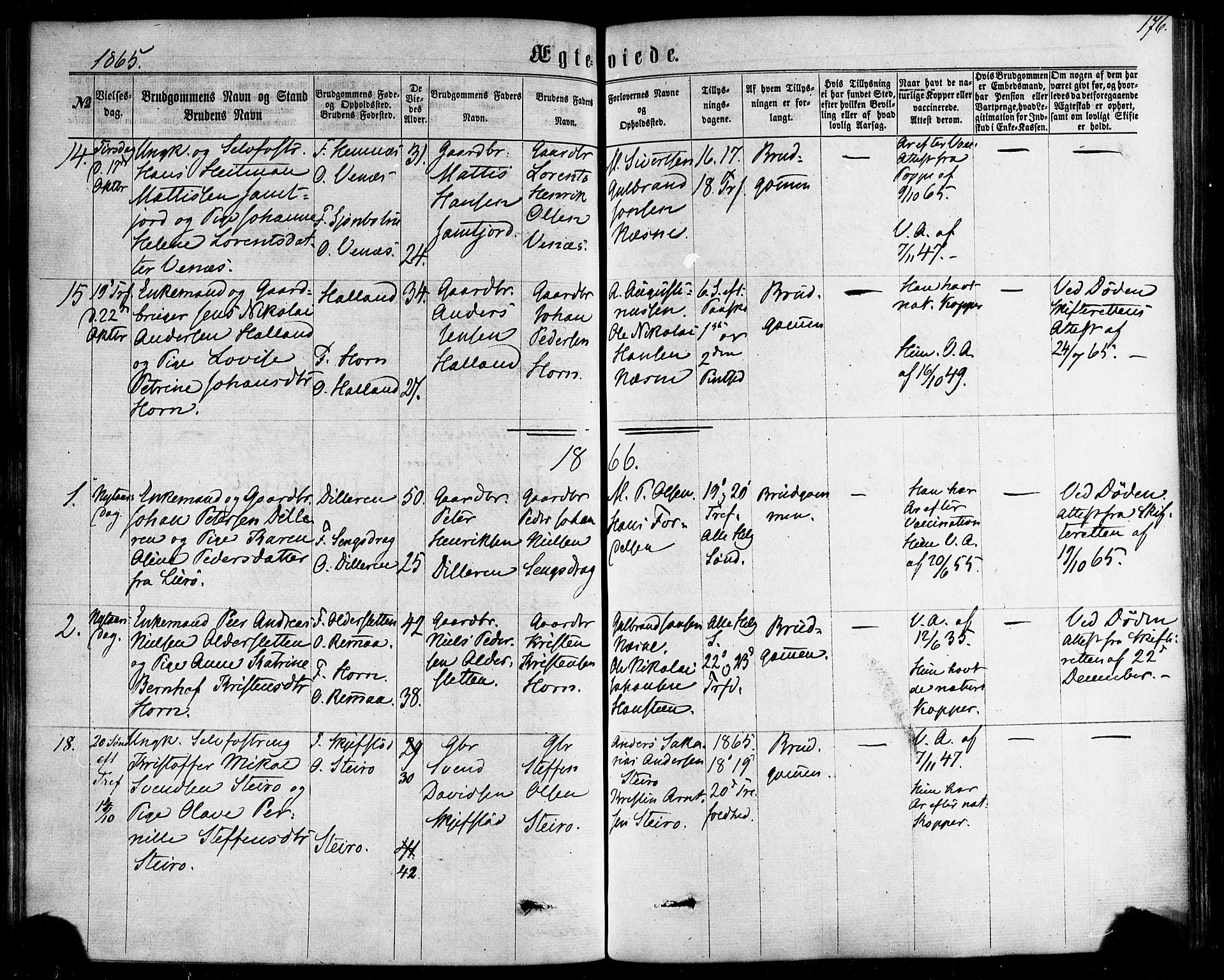 Ministerialprotokoller, klokkerbøker og fødselsregistre - Nordland, AV/SAT-A-1459/838/L0551: Parish register (official) no. 838A09, 1864-1880, p. 176