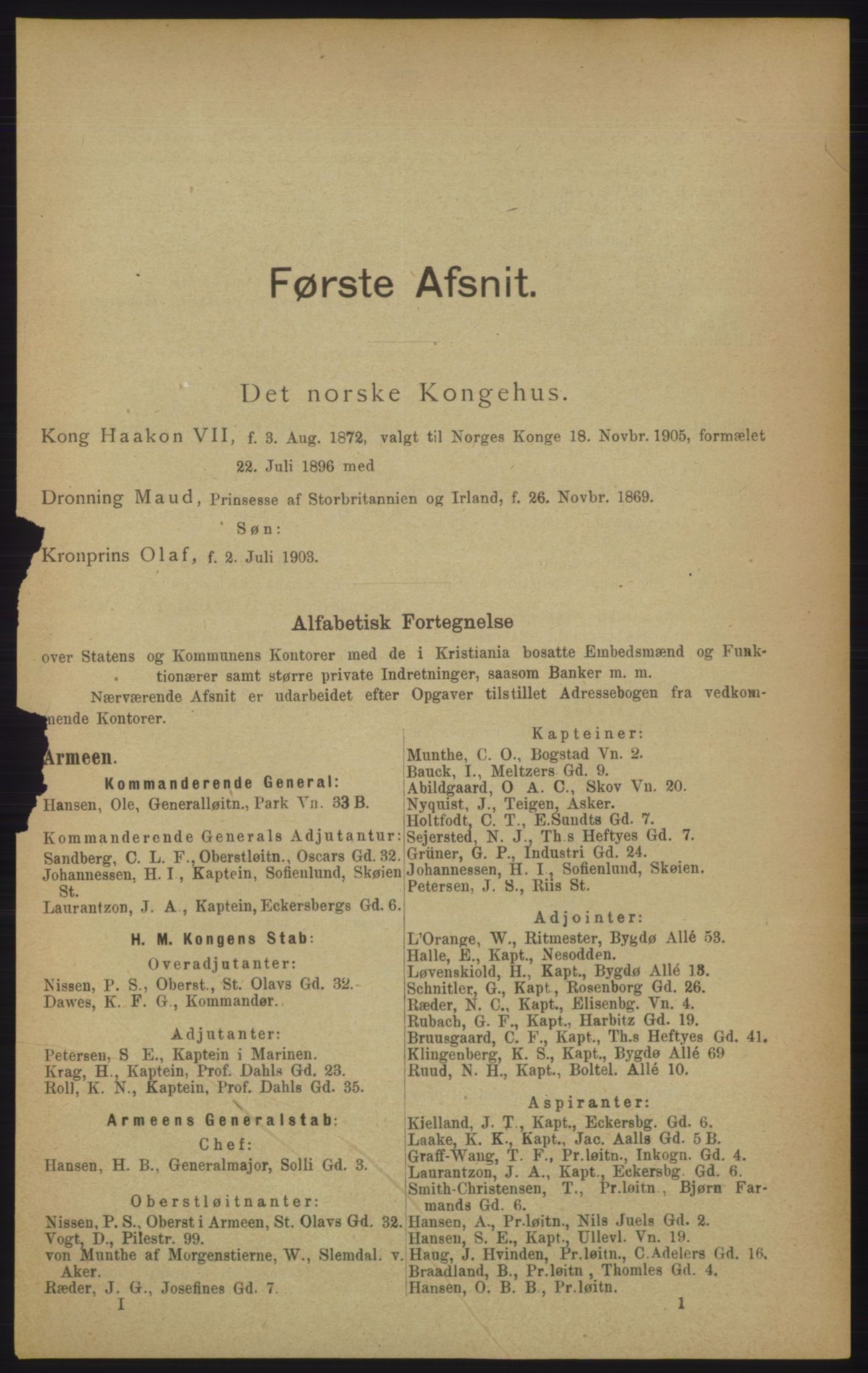 Kristiania/Oslo adressebok, PUBL/-, 1906