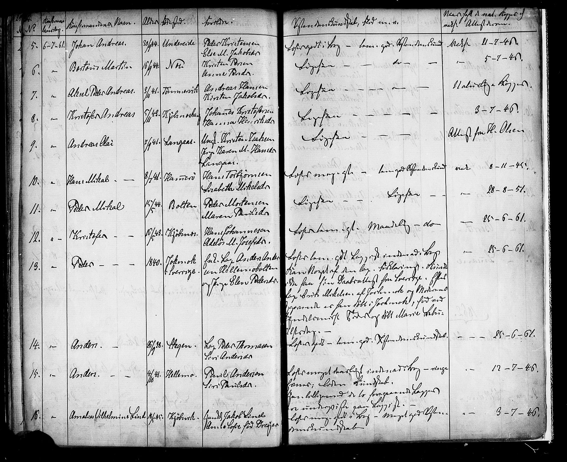 Ministerialprotokoller, klokkerbøker og fødselsregistre - Nordland, AV/SAT-A-1459/861/L0866: Parish register (official) no. 861A01, 1854-1864