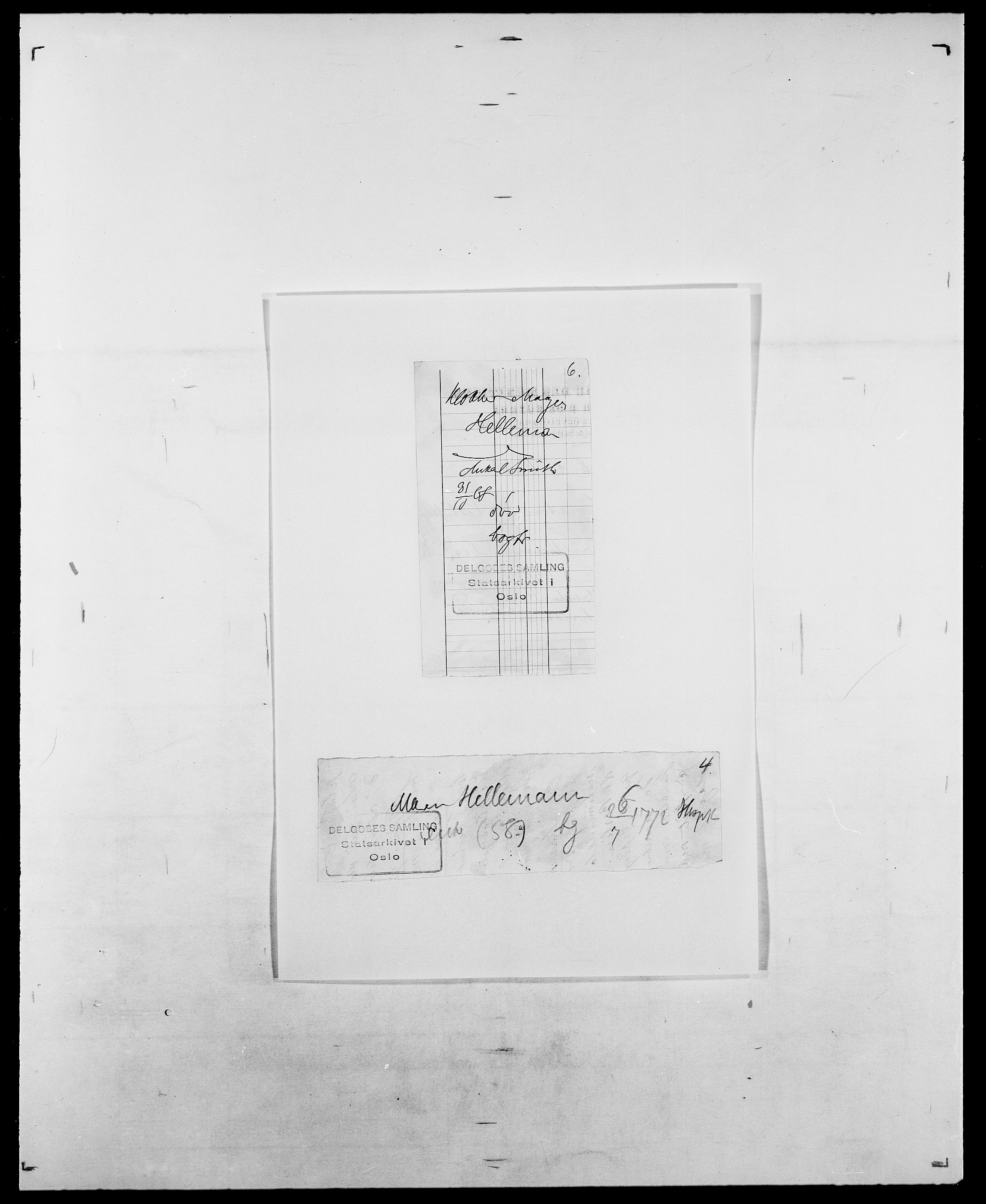 Delgobe, Charles Antoine - samling, AV/SAO-PAO-0038/D/Da/L0017: Helander - Hjørne, p. 53