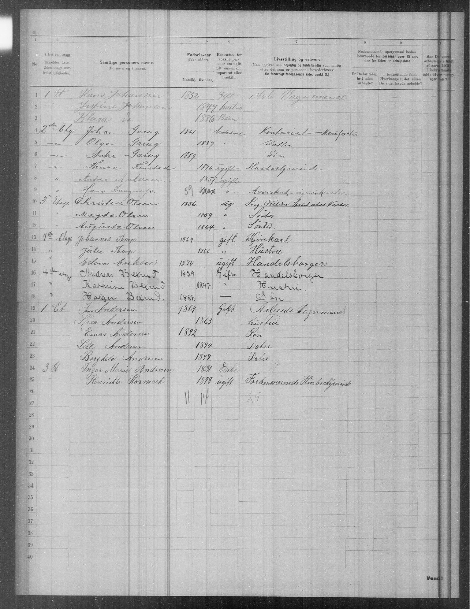 OBA, Municipal Census 1902 for Kristiania, 1902, p. 20203