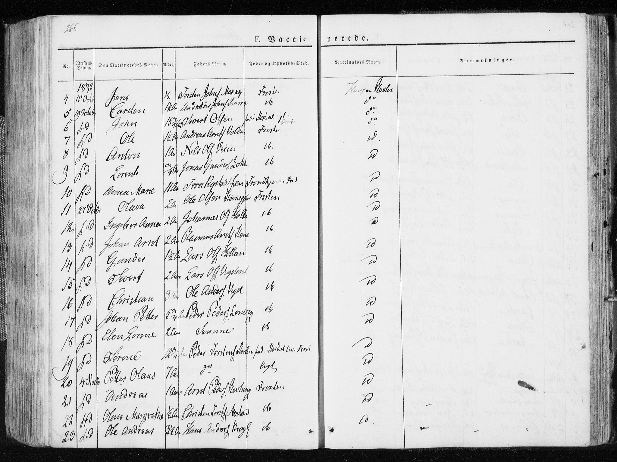 Ministerialprotokoller, klokkerbøker og fødselsregistre - Nord-Trøndelag, SAT/A-1458/713/L0114: Parish register (official) no. 713A05, 1827-1839, p. 266