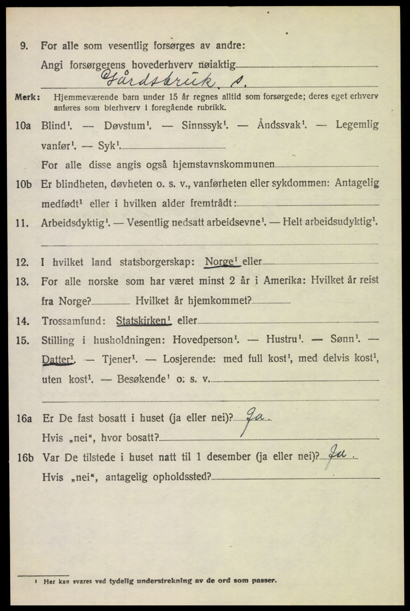 SAH, 1920 census for Trysil, 1920, p. 6968