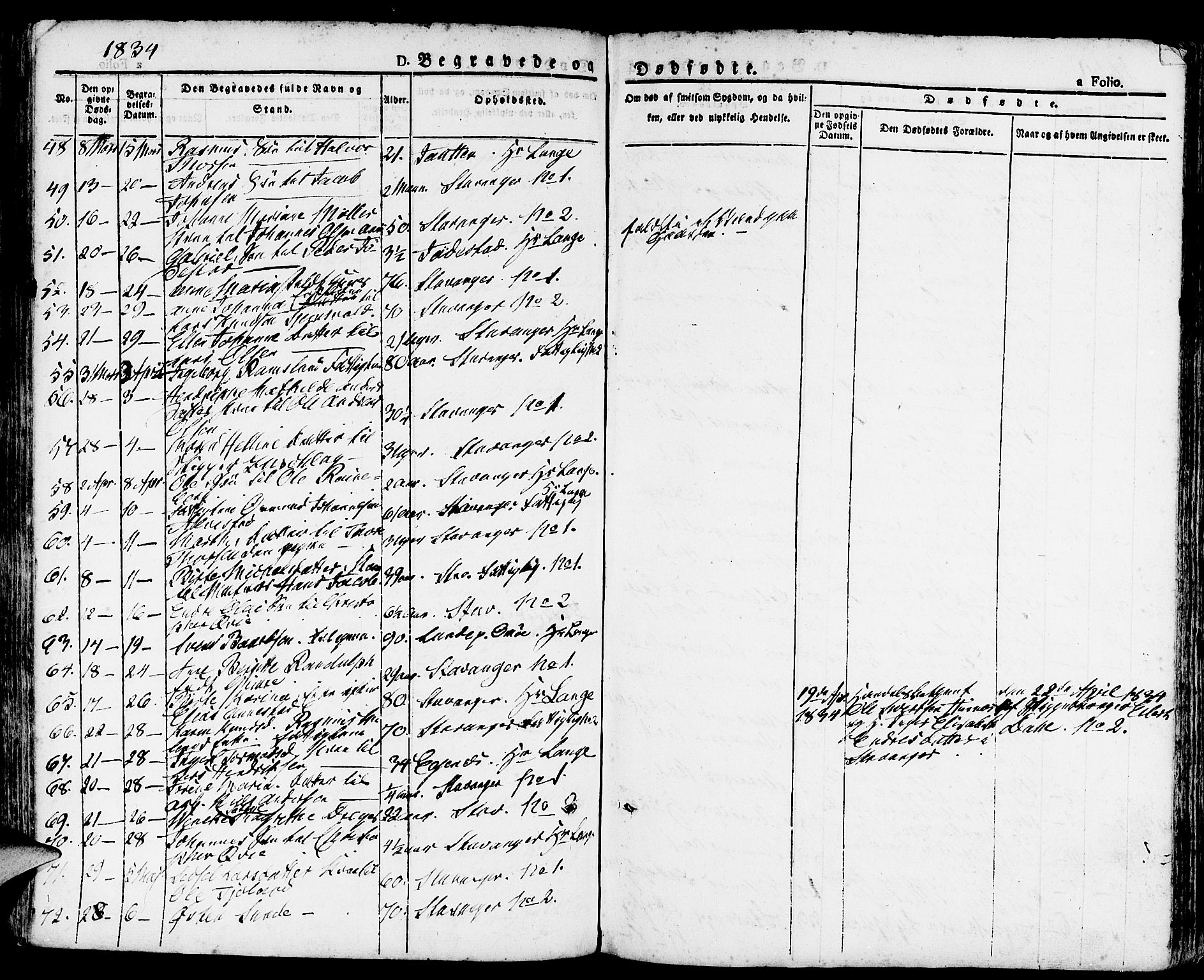 Domkirken sokneprestkontor, SAST/A-101812/001/30/30BA/L0011: Parish register (official) no. A 11, 1832-1856