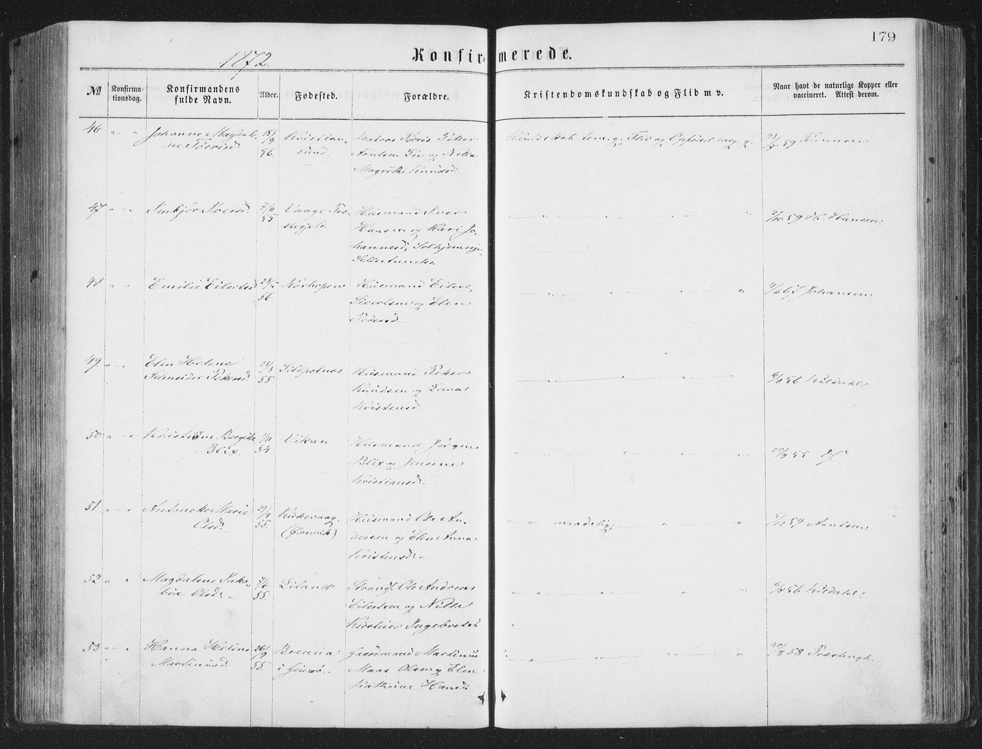 Ministerialprotokoller, klokkerbøker og fødselsregistre - Nordland, AV/SAT-A-1459/874/L1057: Parish register (official) no. 874A01, 1866-1877, p. 179