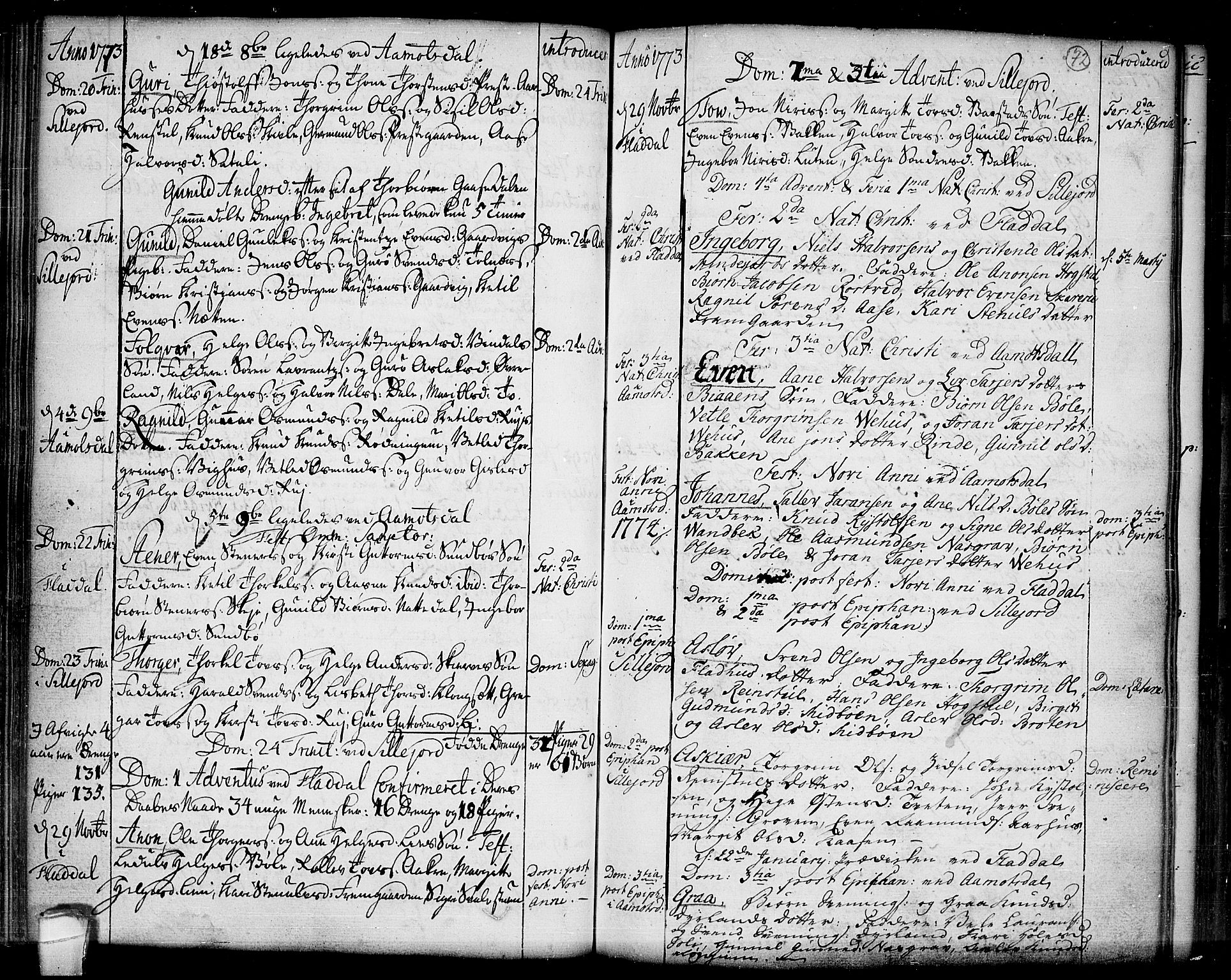 Seljord kirkebøker, SAKO/A-20/F/Fa/L0007: Parish register (official) no. I 7, 1755-1800, p. 72
