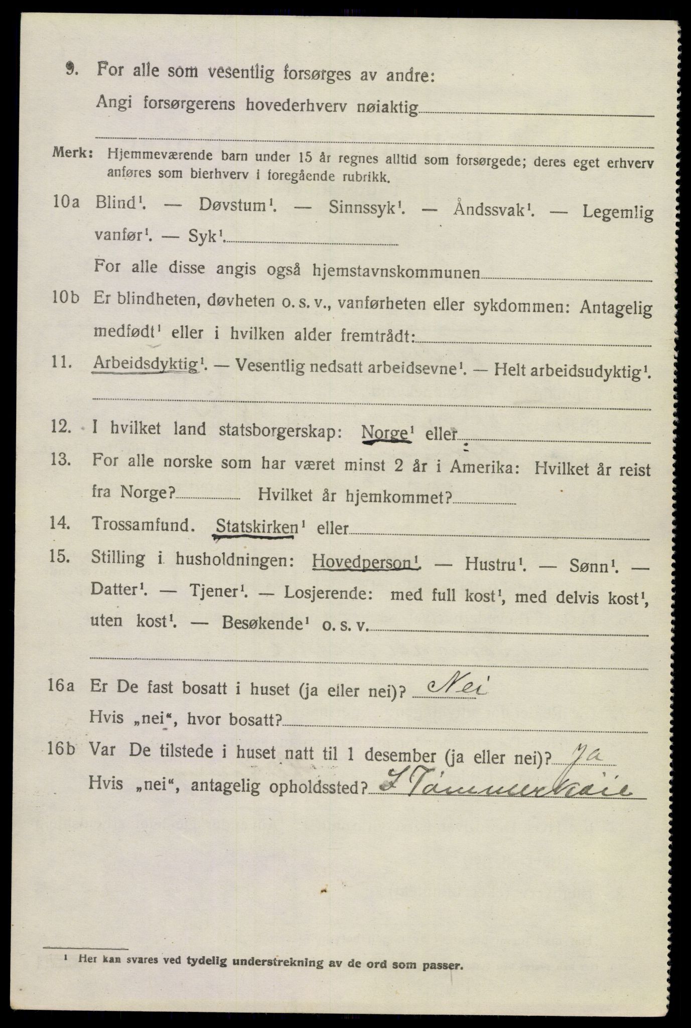 SAKO, 1920 census for Nore, 1920, p. 2205