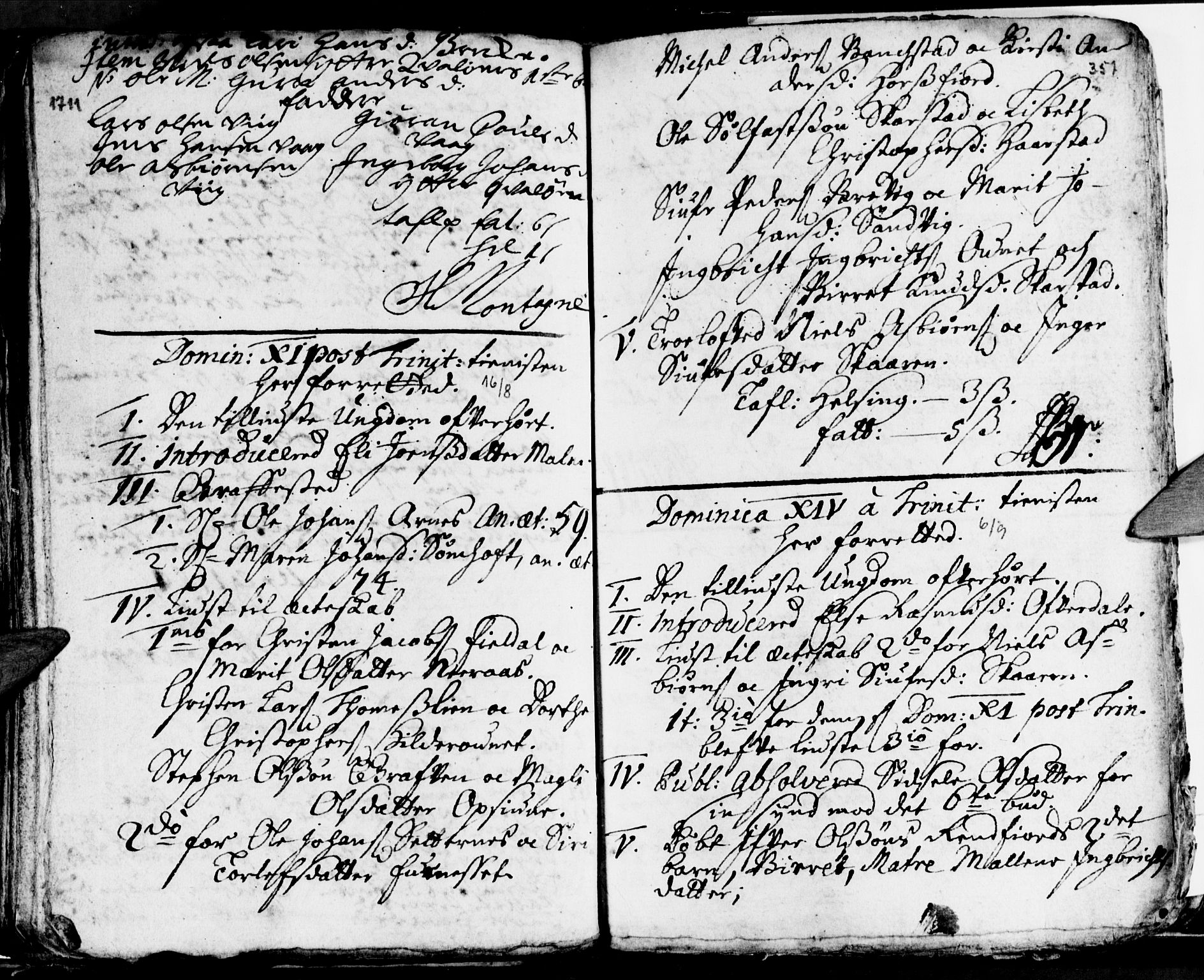 Ministerialprotokoller, klokkerbøker og fødselsregistre - Nordland, AV/SAT-A-1459/812/L0172: Parish register (official) no. 812A01, 1677-1718, p. 351