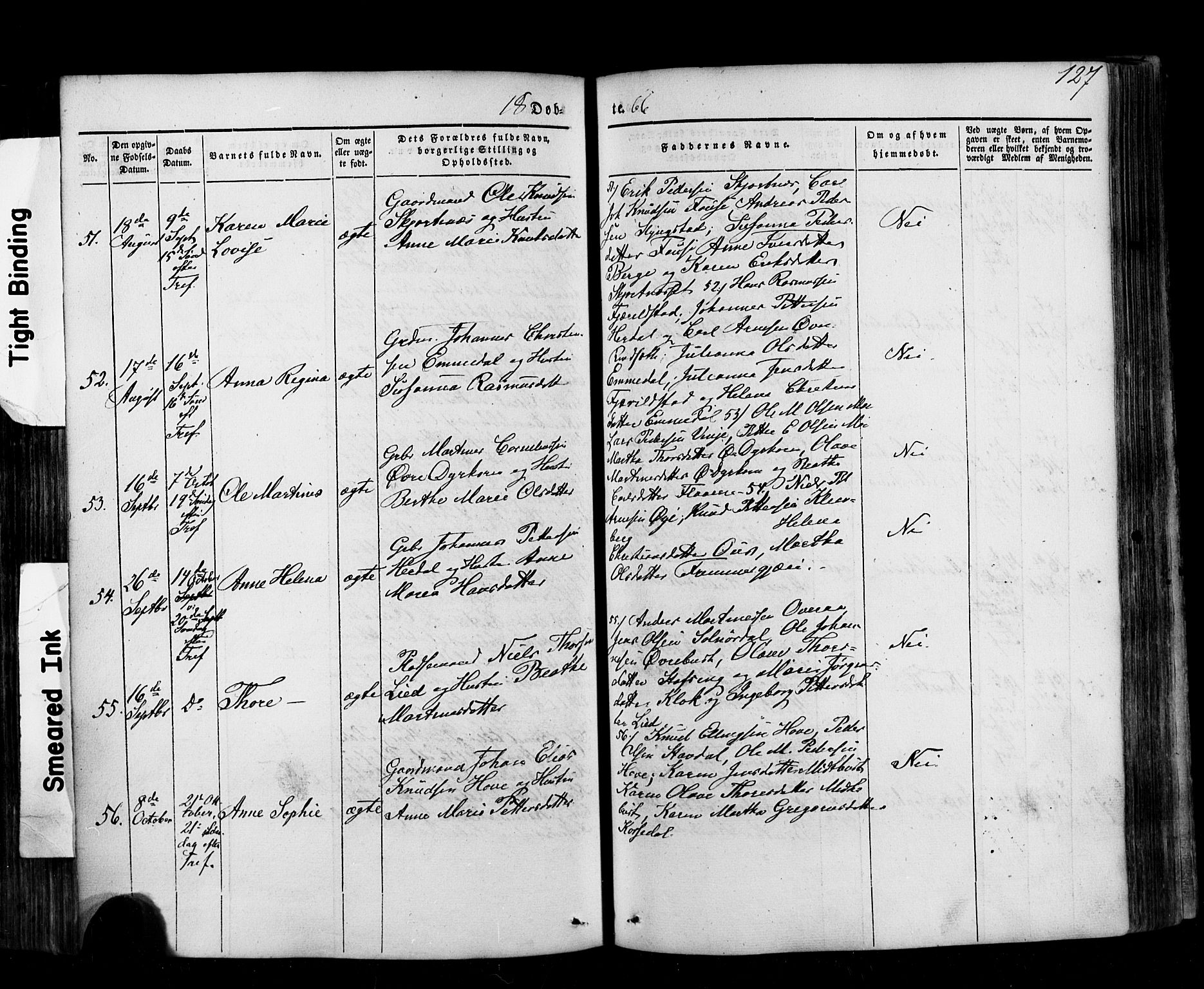 Ministerialprotokoller, klokkerbøker og fødselsregistre - Møre og Romsdal, AV/SAT-A-1454/520/L0275: Parish register (official) no. 520A05, 1844-1881, p. 127