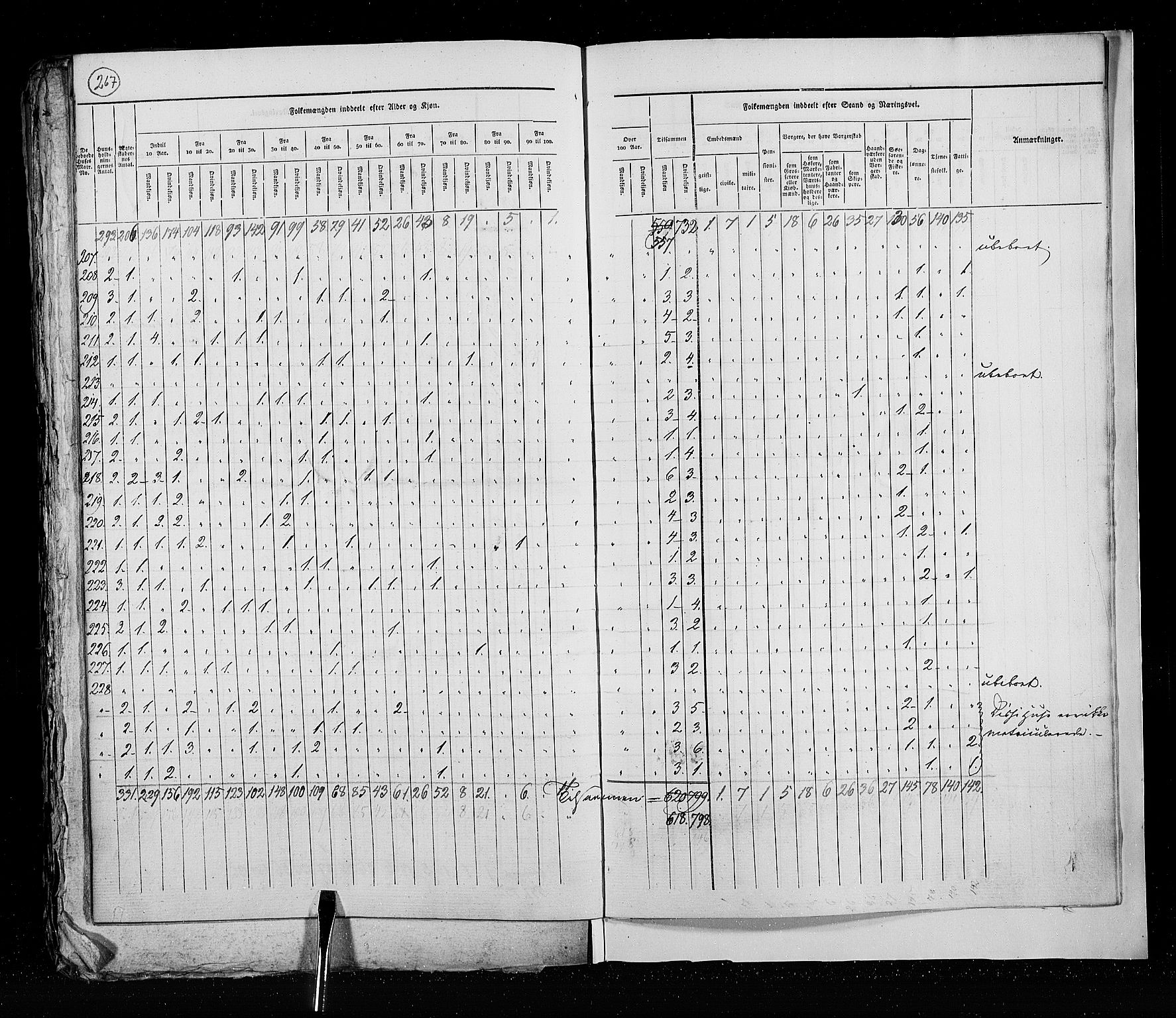 RA, Census 1825, vol. 20: Fredrikshald-Kragerø, 1825, p. 267