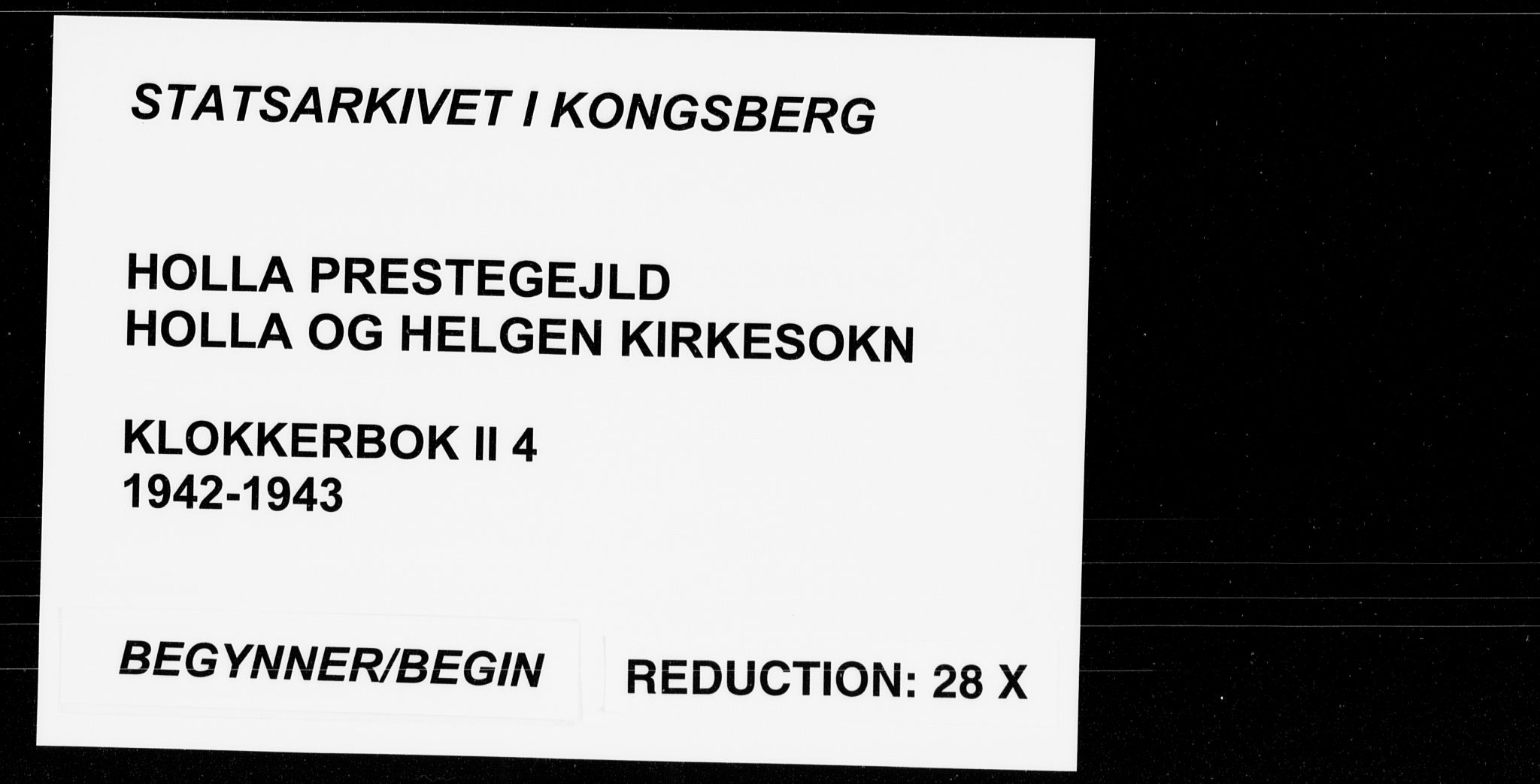 Holla kirkebøker, AV/SAKO-A-272/G/Gb/L0004: Parish register (copy) no. II 4, 1942-1943